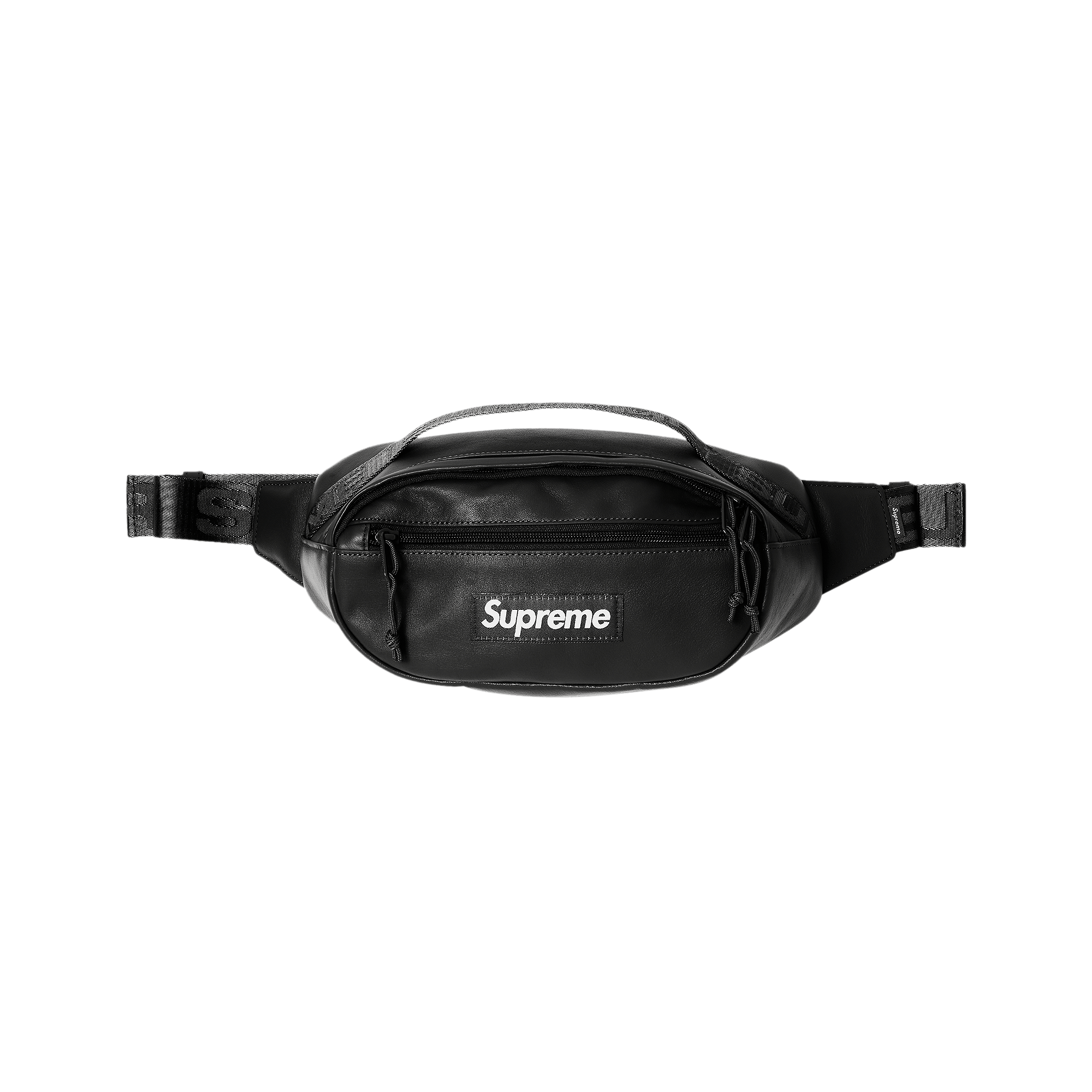 Supreme Leather Waist Bag 'Black'