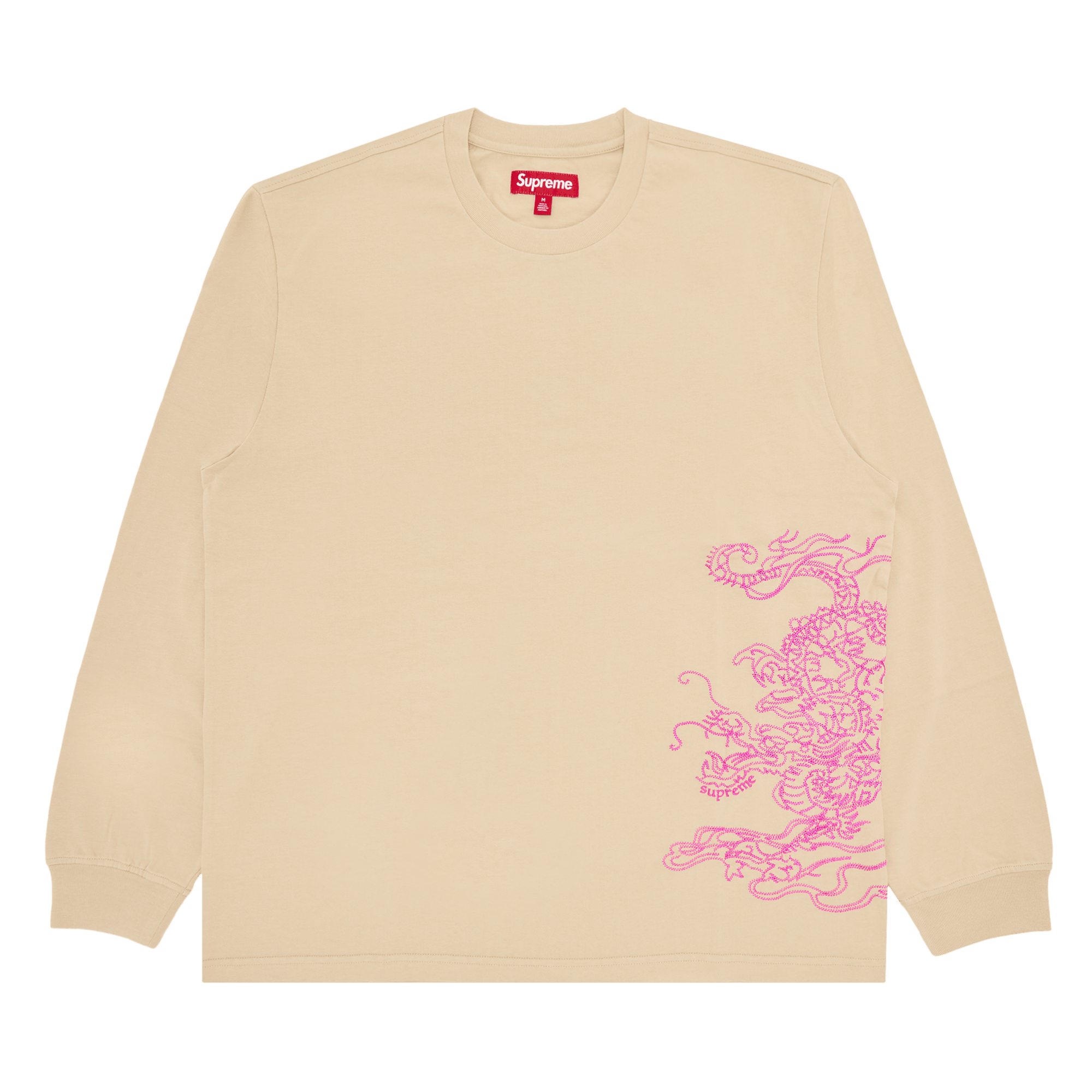 Supreme Dragon Embroidered Long-Sleeve Top 'Khaki'