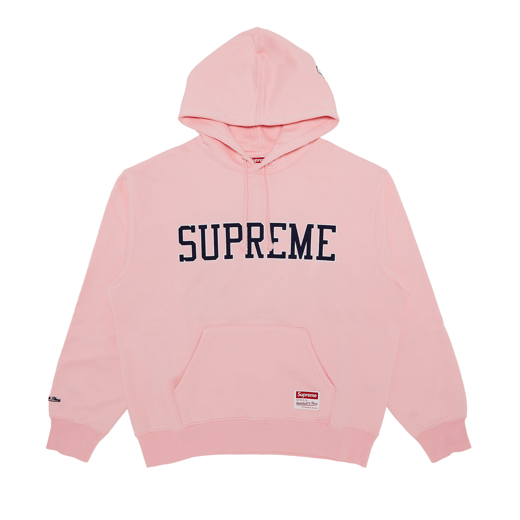 Supreme x Mitchell & Ness NCAA Hooded Sweatshirt 'Pink'