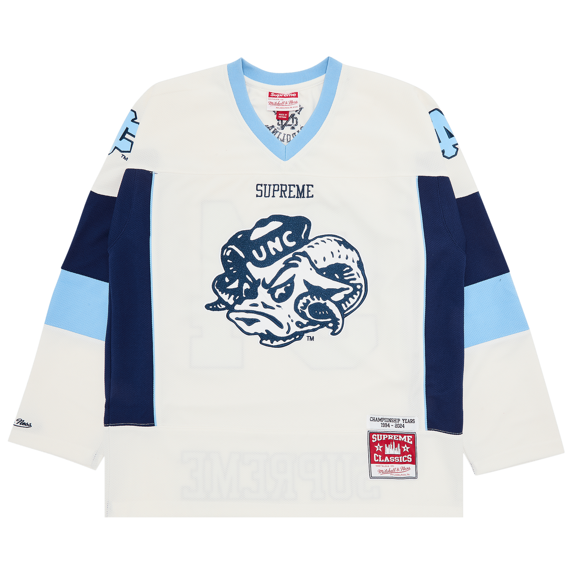 Supreme x Mitchell & Ness NCAA Hockey Jersey 'White'