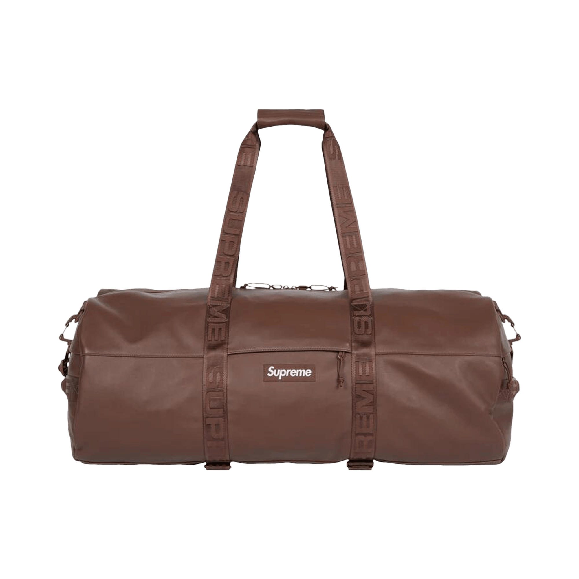 Supreme Leather Large Duffle Bag 'Brown'