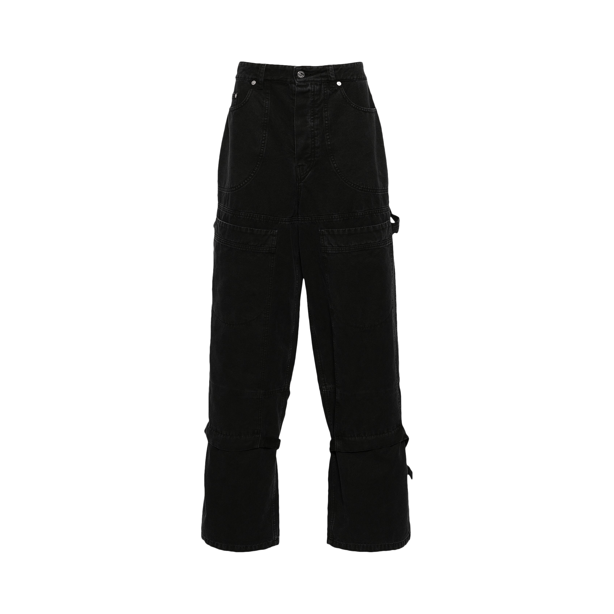 Off-White Strap Detail Canvas Carpenter Trousers 'Black'