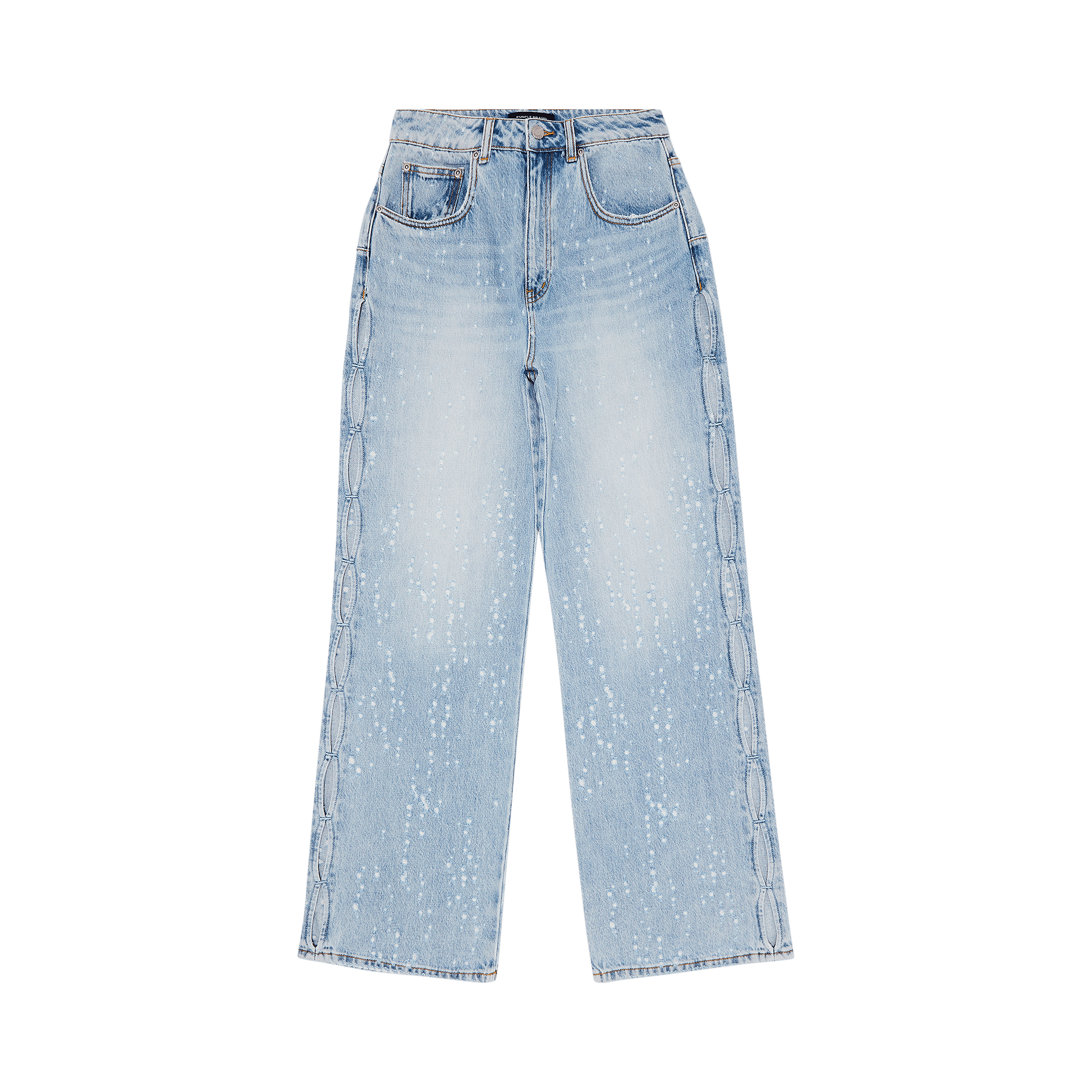 PURPLE BRAND Cut-Out Wide Leg Jeans 'Light Indigo'