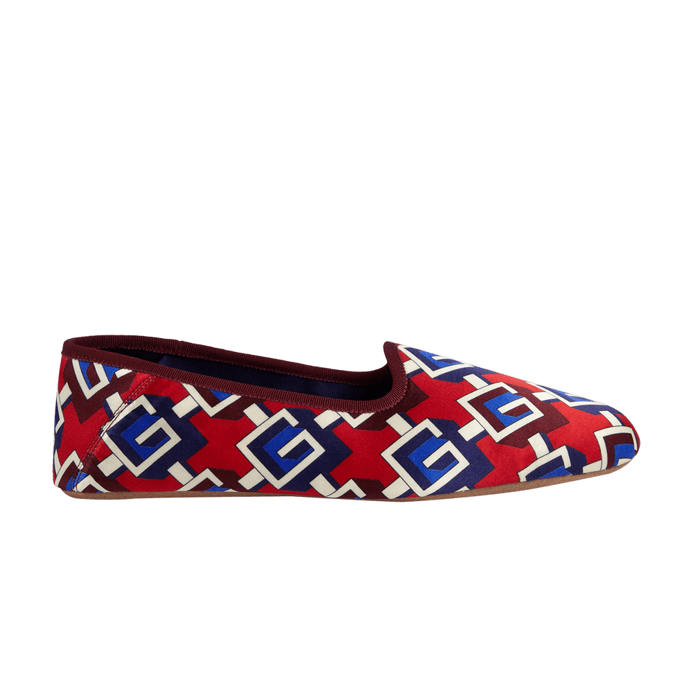 Gucci Wmns Slipper 'Geometric G Print - Red Satin Voyage'