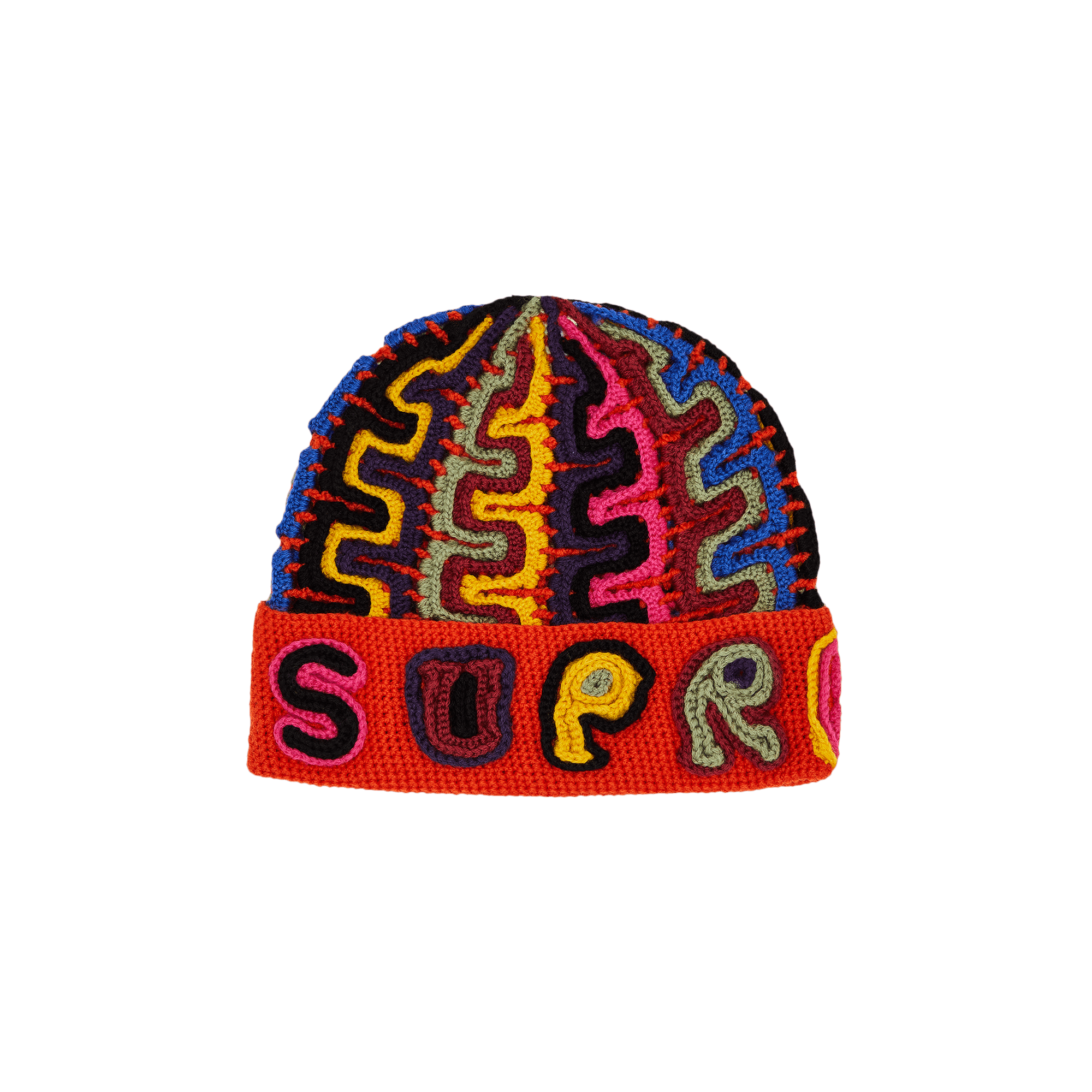 Supreme Yarn Appliqué Beanie 'Dark Orange'