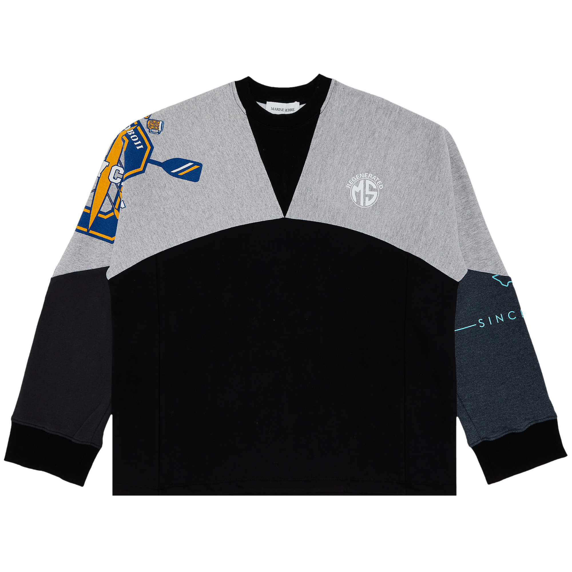 Buy Marine Serre Moonfish Skin Jacquard Knit Polo Shirt 'Sea Blue