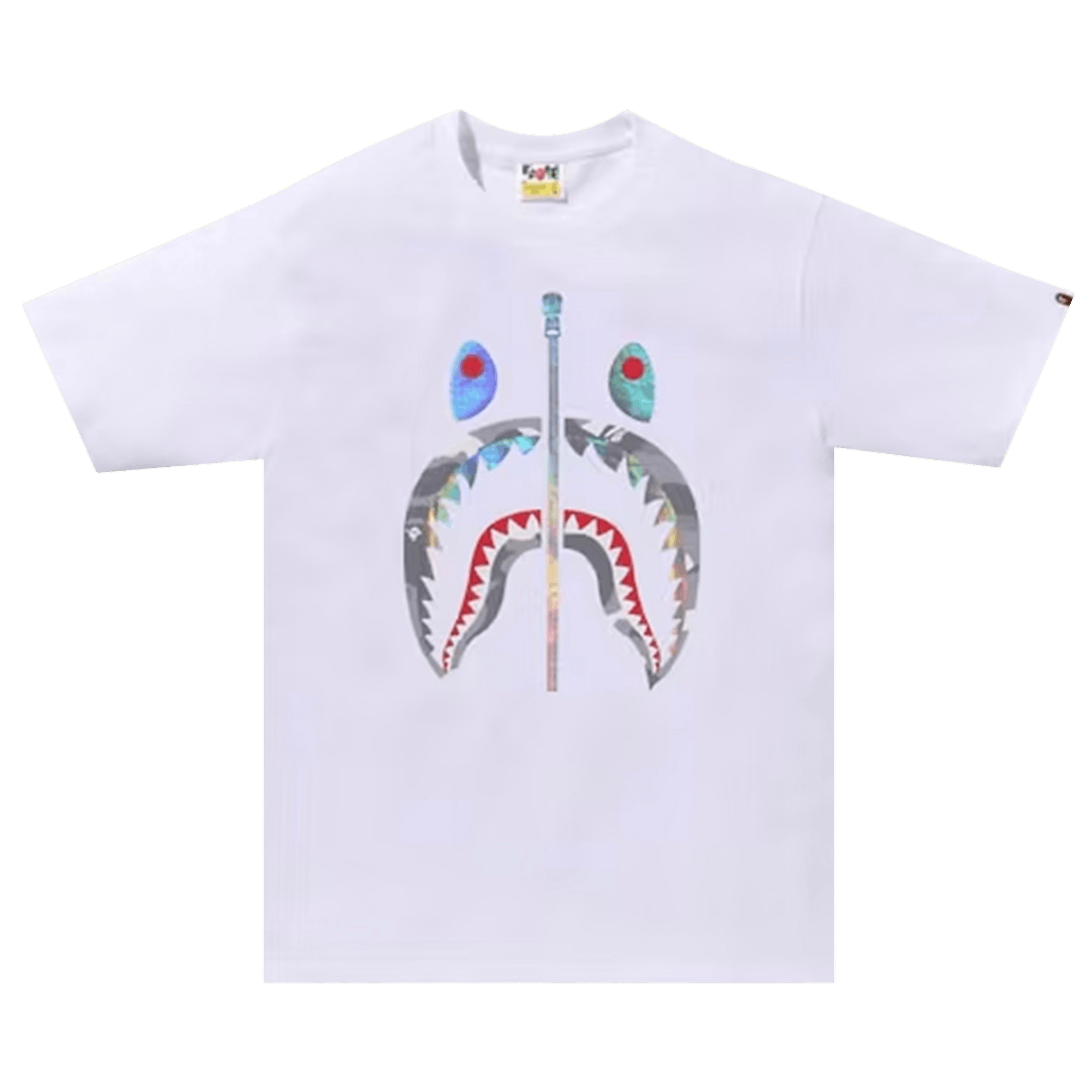 BAPE City Camo Shark Tee 'White/Grey'