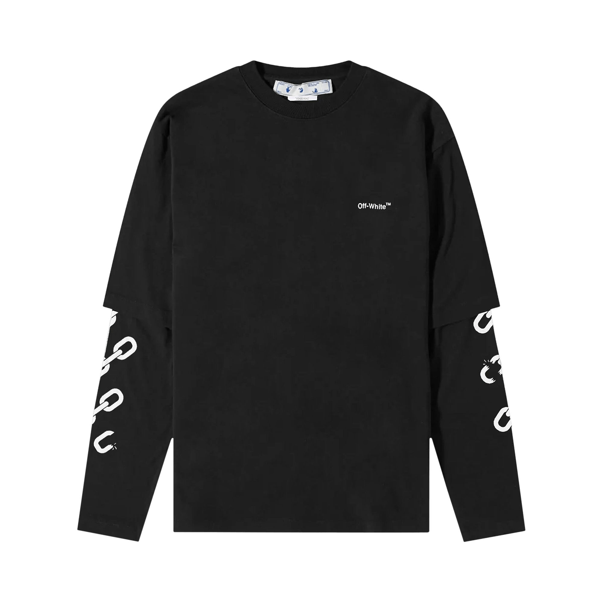 Off-White Chain Arrow Double Tee 'Black'
