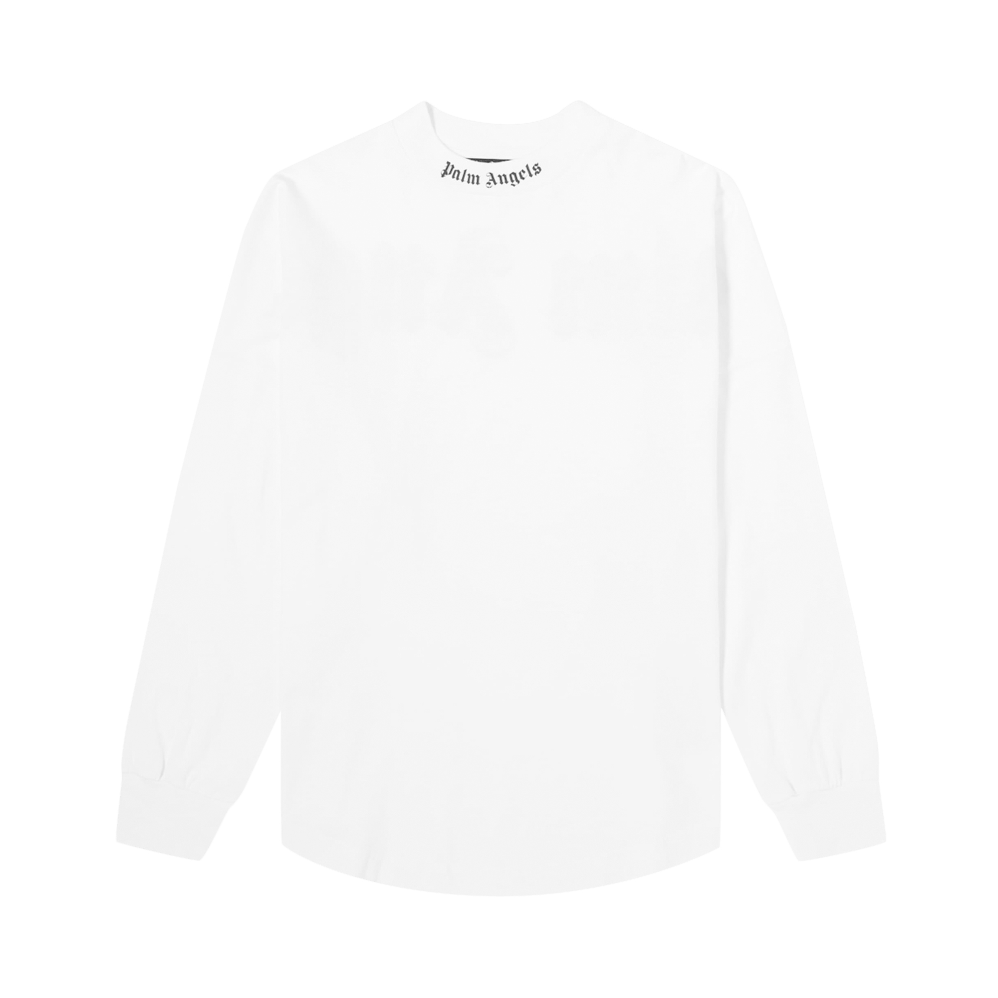 Palm Angels Doubled Logo Over Long-Sleeve Tee 'White/Fuchsia'