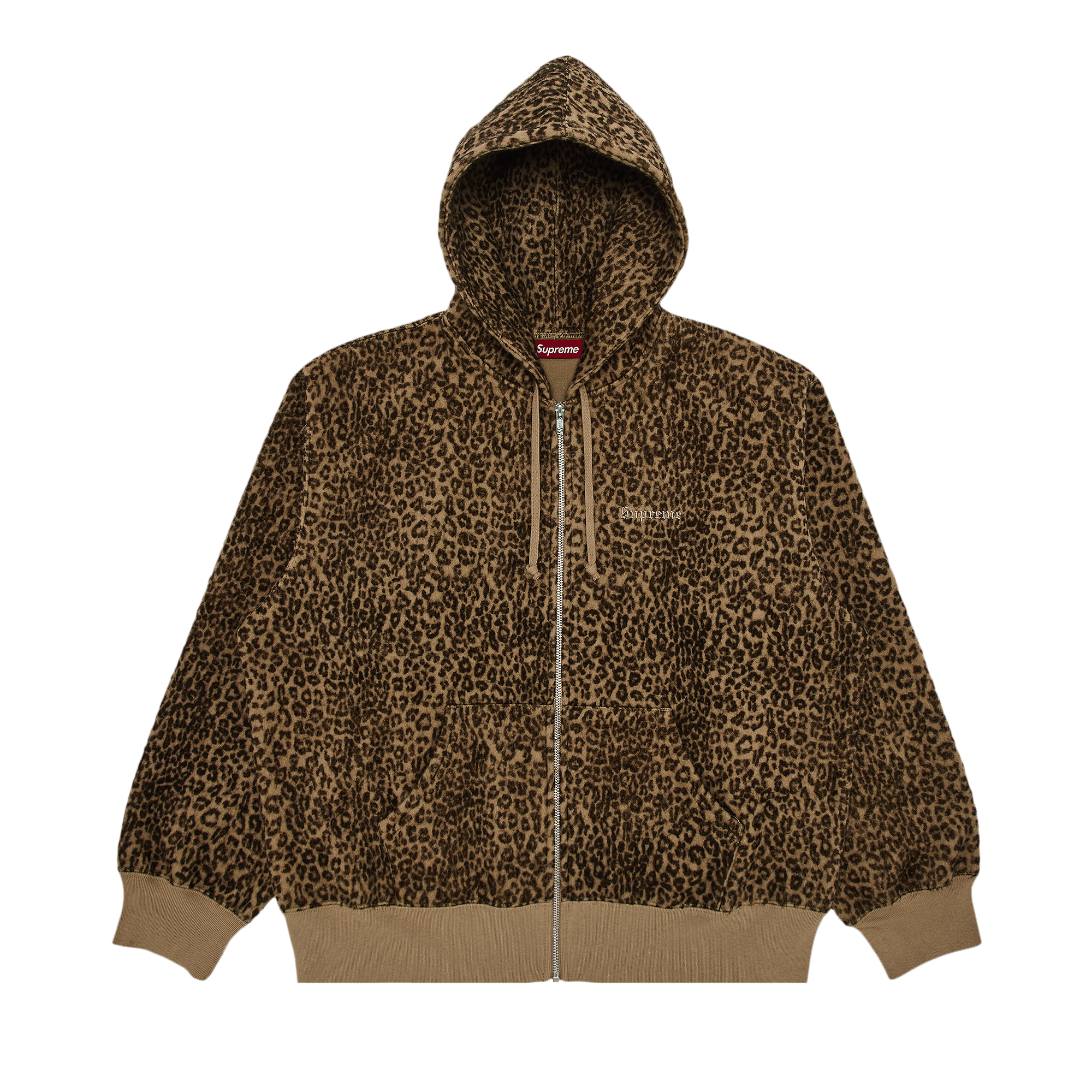 Supreme Pilled Zip Up Hooded Sweatshirt 'Cheetah'