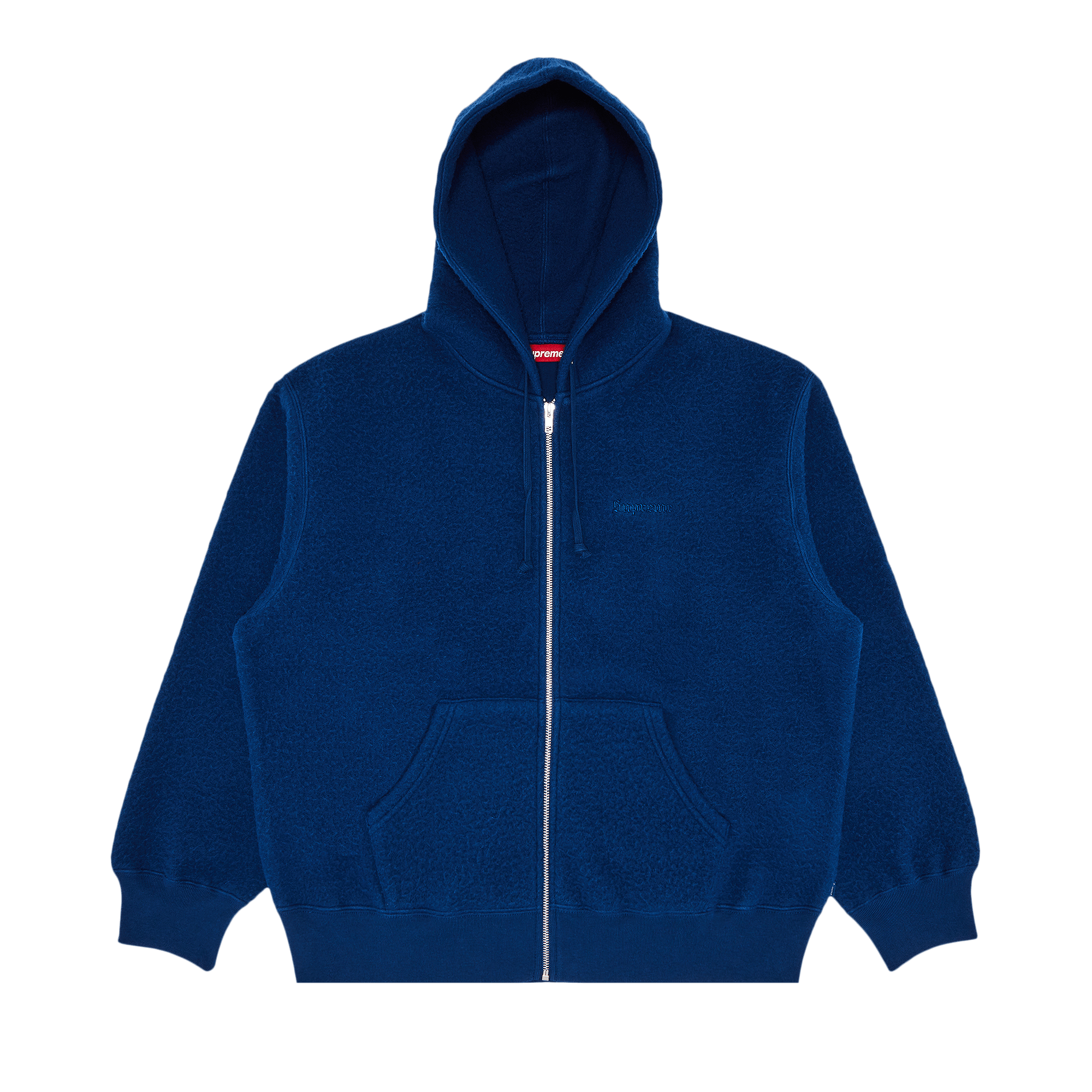 Supreme Pilled Zip Up Hooded Sweatshirt 'Dark Royal'