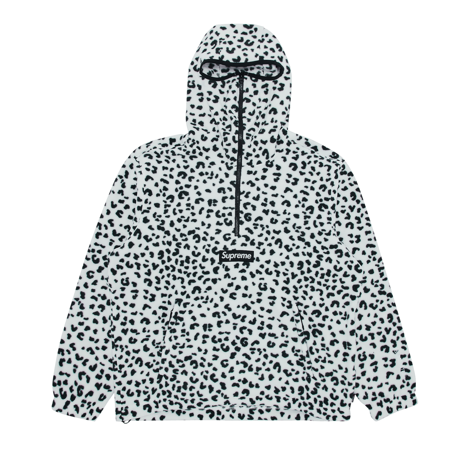 Supreme Polartec Facemask Half Zip Hooded Sweatshirt 'Leopard'