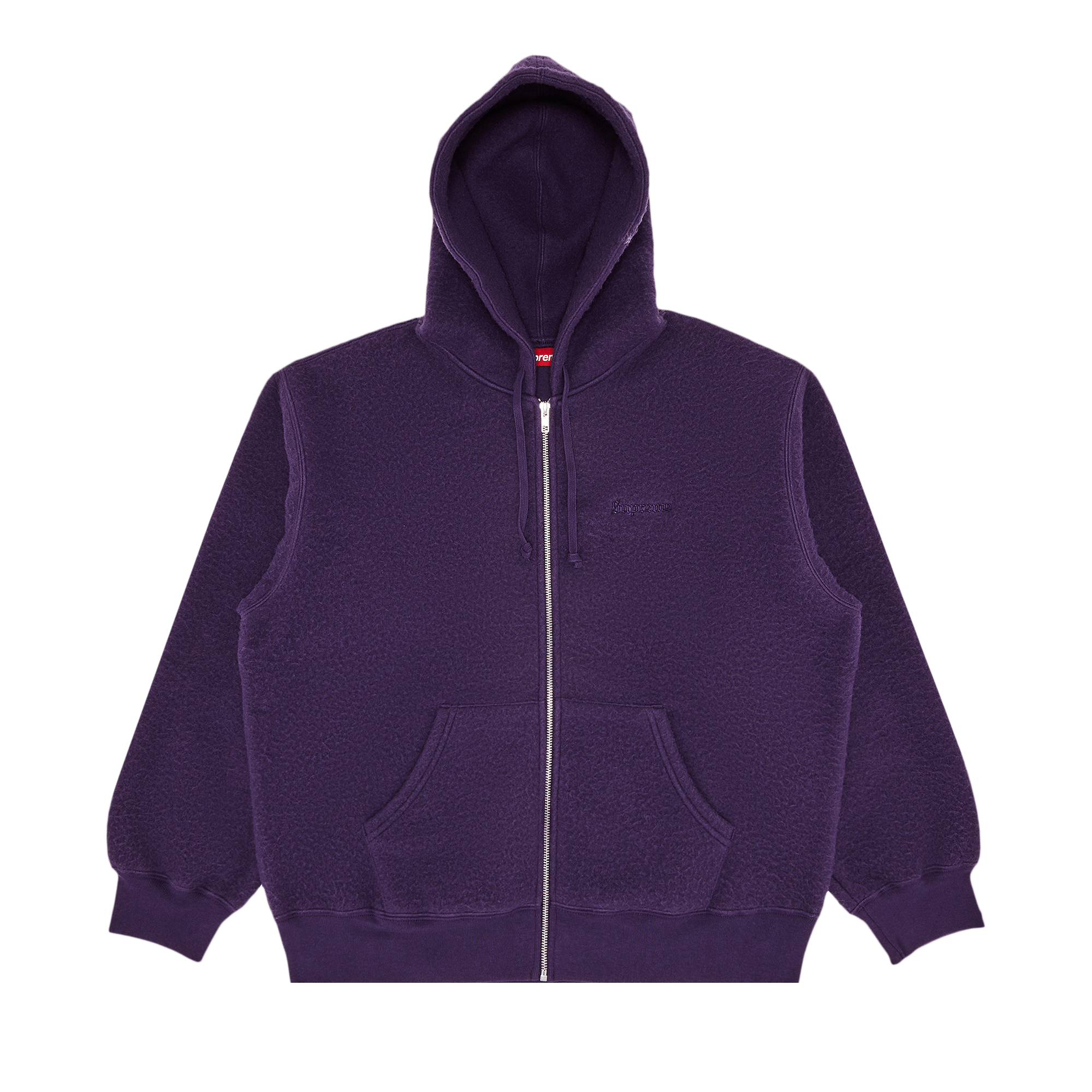 Supreme Pilled Zip Up Hooded Sweatshirt 'Dusty Purple'