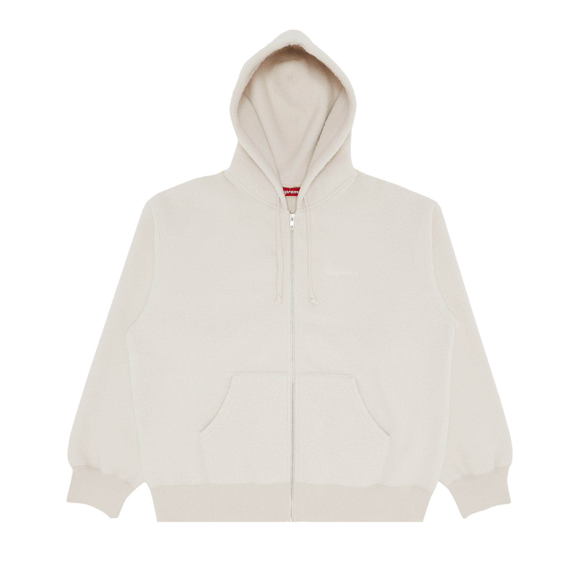 Supreme Pilled Zip Up Hooded Sweatshirt 'Stone'