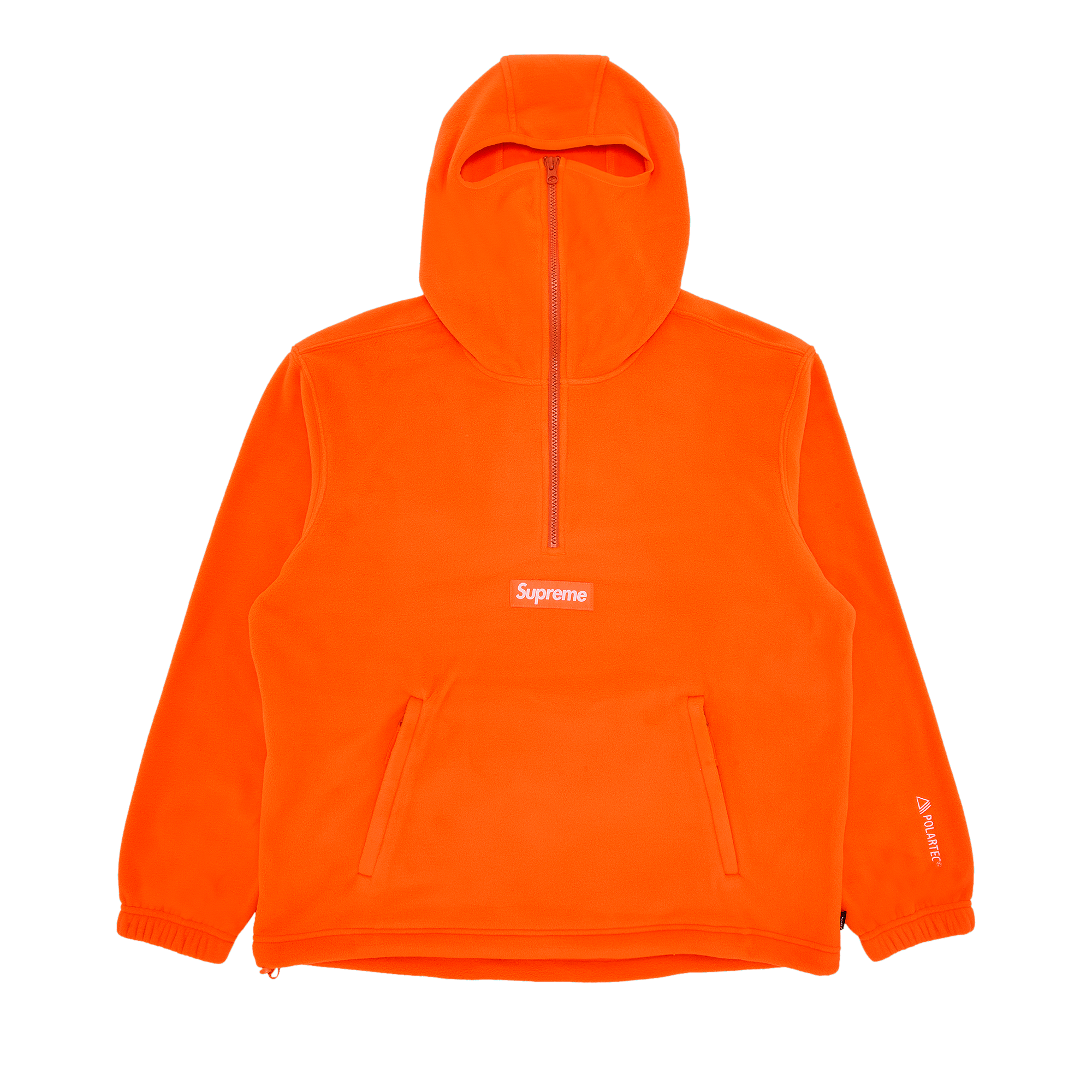 Supreme Polartec Facemask Half Zip Hooded Sweatshirt 'Orange'