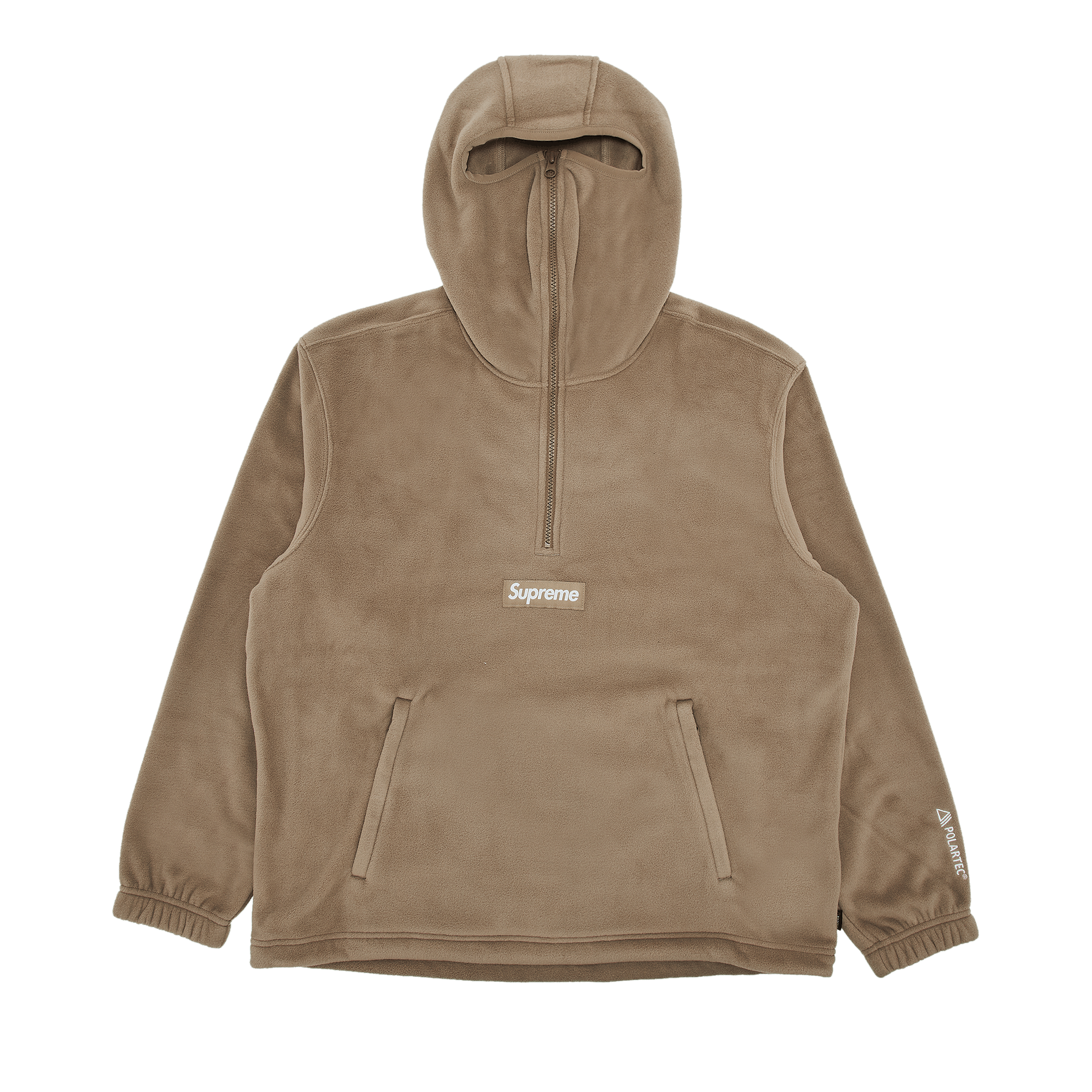 Supreme Polartec Facemask Half Zip Hooded Sweatshirt 'Taupe'