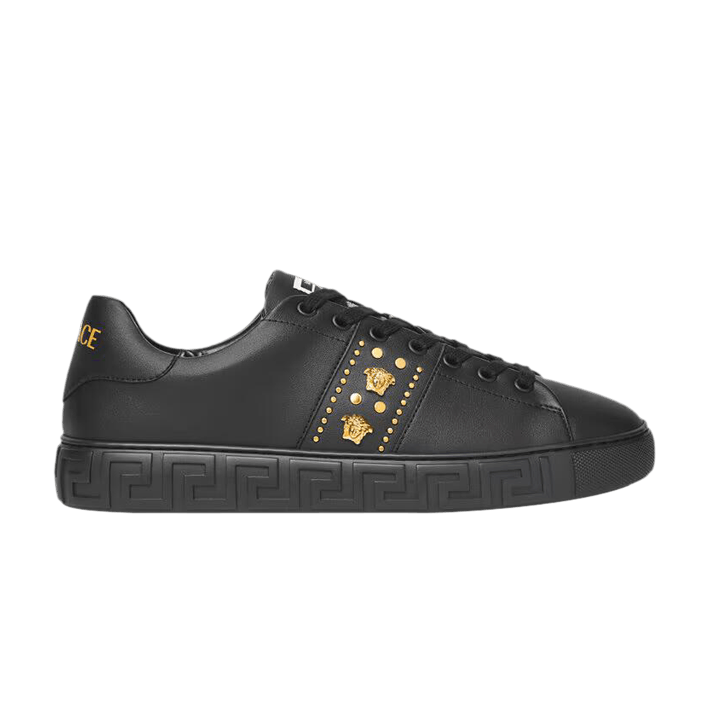Buy Versace Greca Low 'Crystal Croc Effect - Black' - DSU8404
