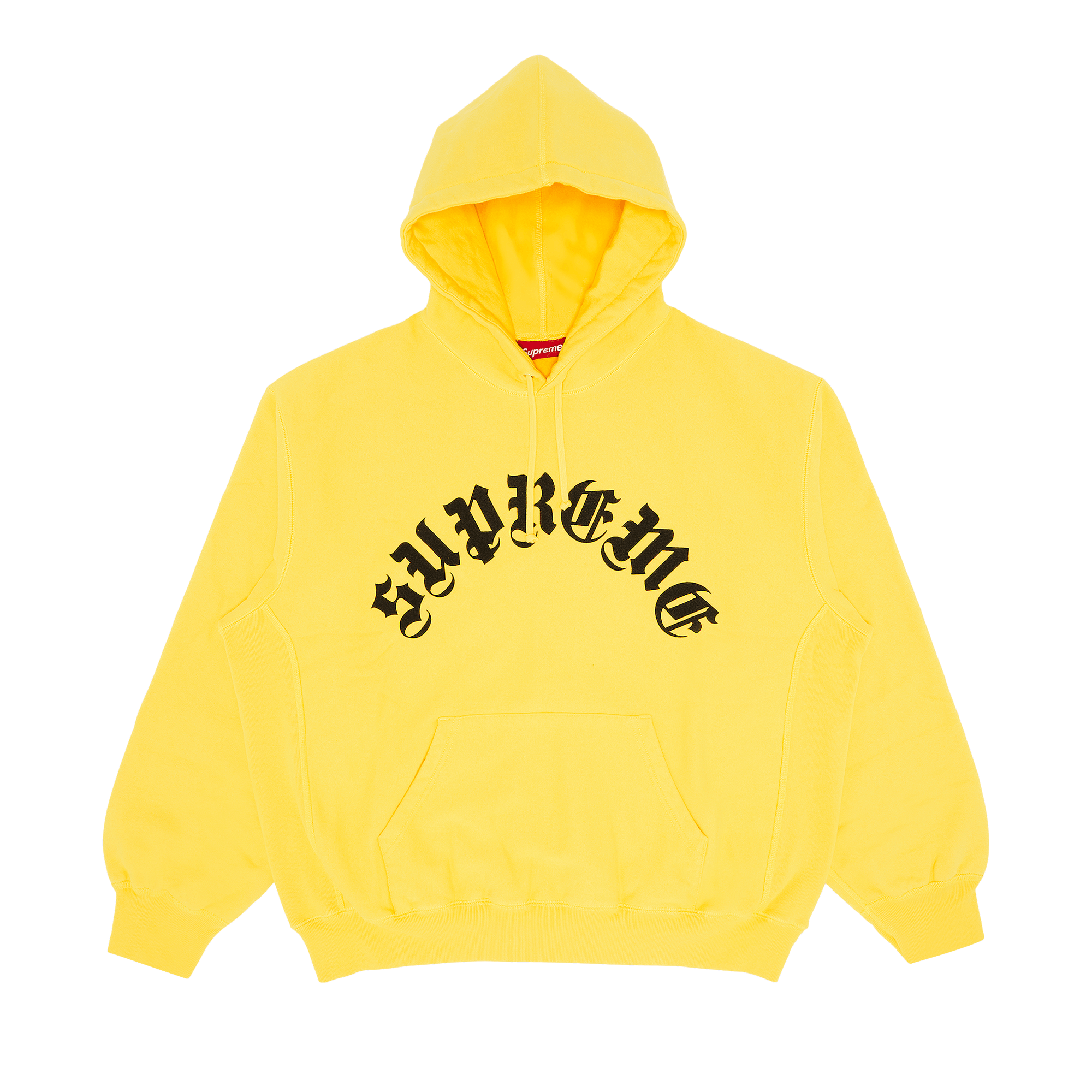 Supreme Printed Arc Hooded Sweatshirt 'Yellow'