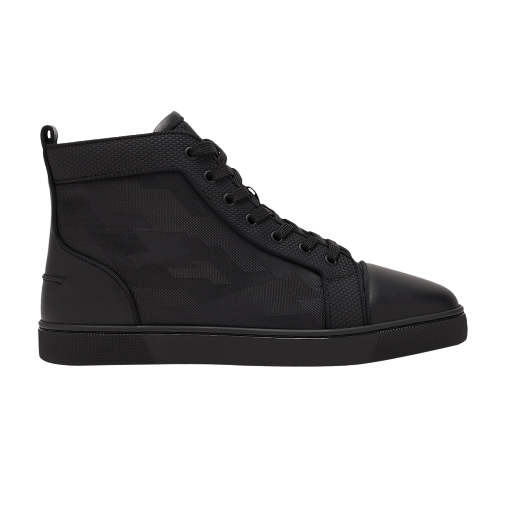 クリスチャンR Louis ロゴ グログラントリムスエードハイカット Christian Louboutin Men's Louis Flat Patent Carr Spikes High