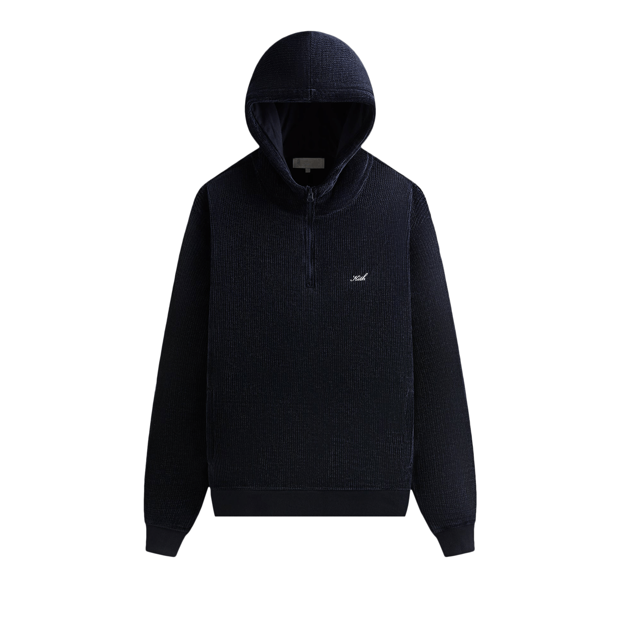Kith Bonded Waffle Coleman Quarter Zip Hoodie 'Nocturnal'