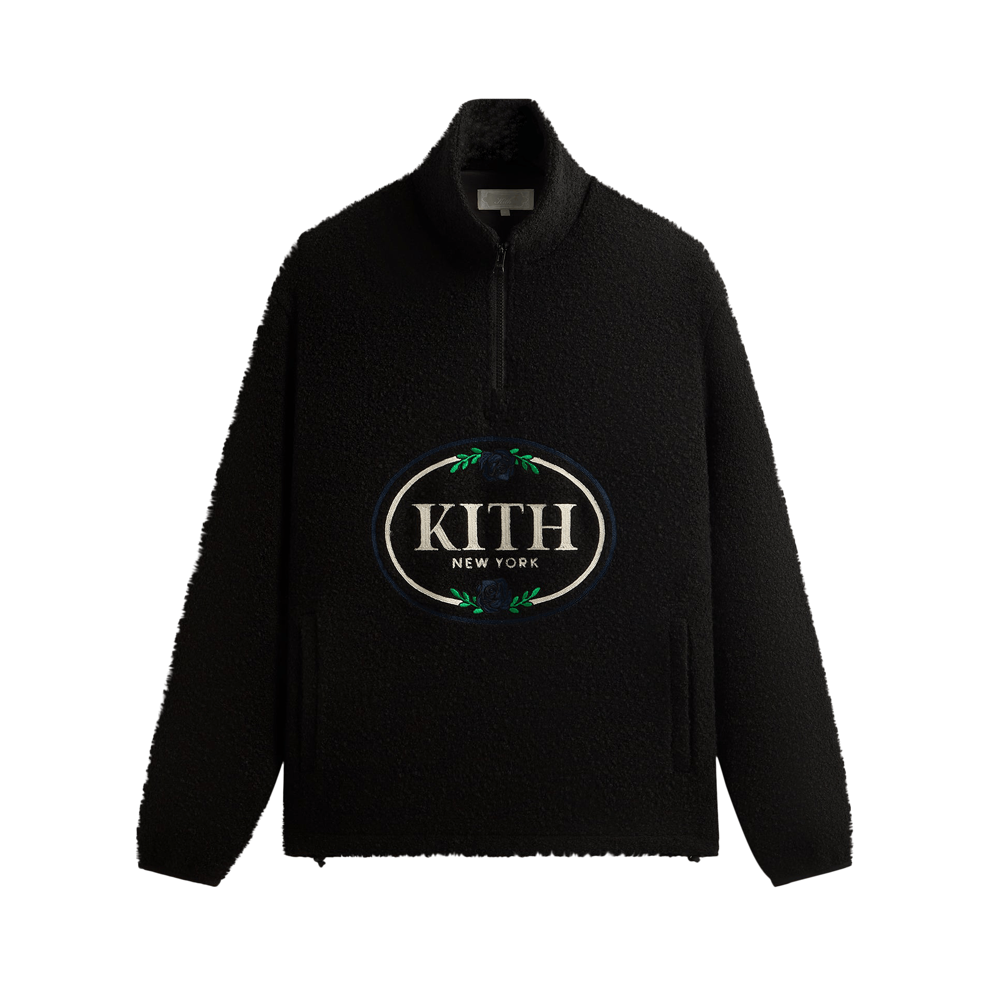Kith Tweed Eric Quarter Zip Pullover 'Black'