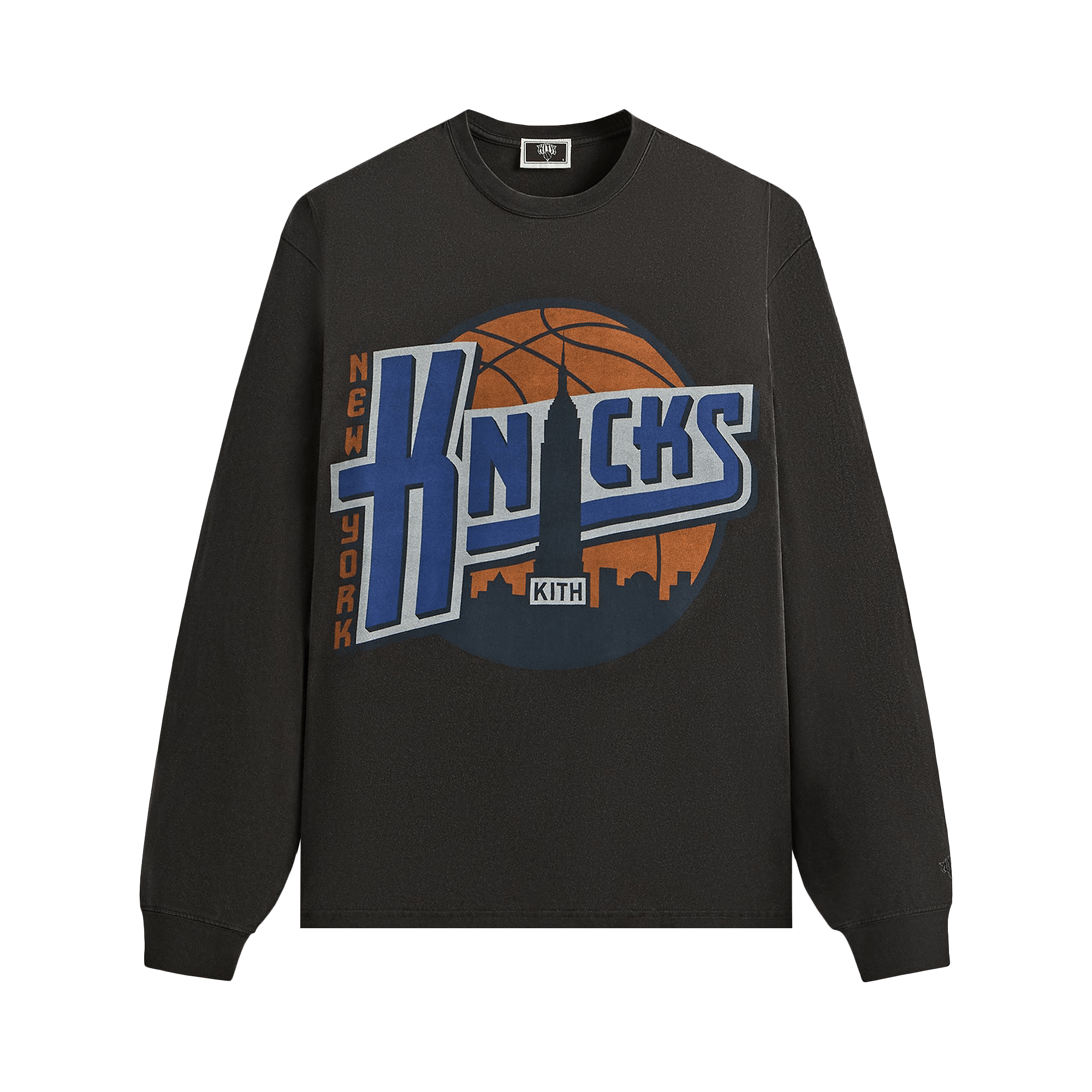 Kith For The New York Knicks City Vintage Long-Sleeve Tee 'Black'