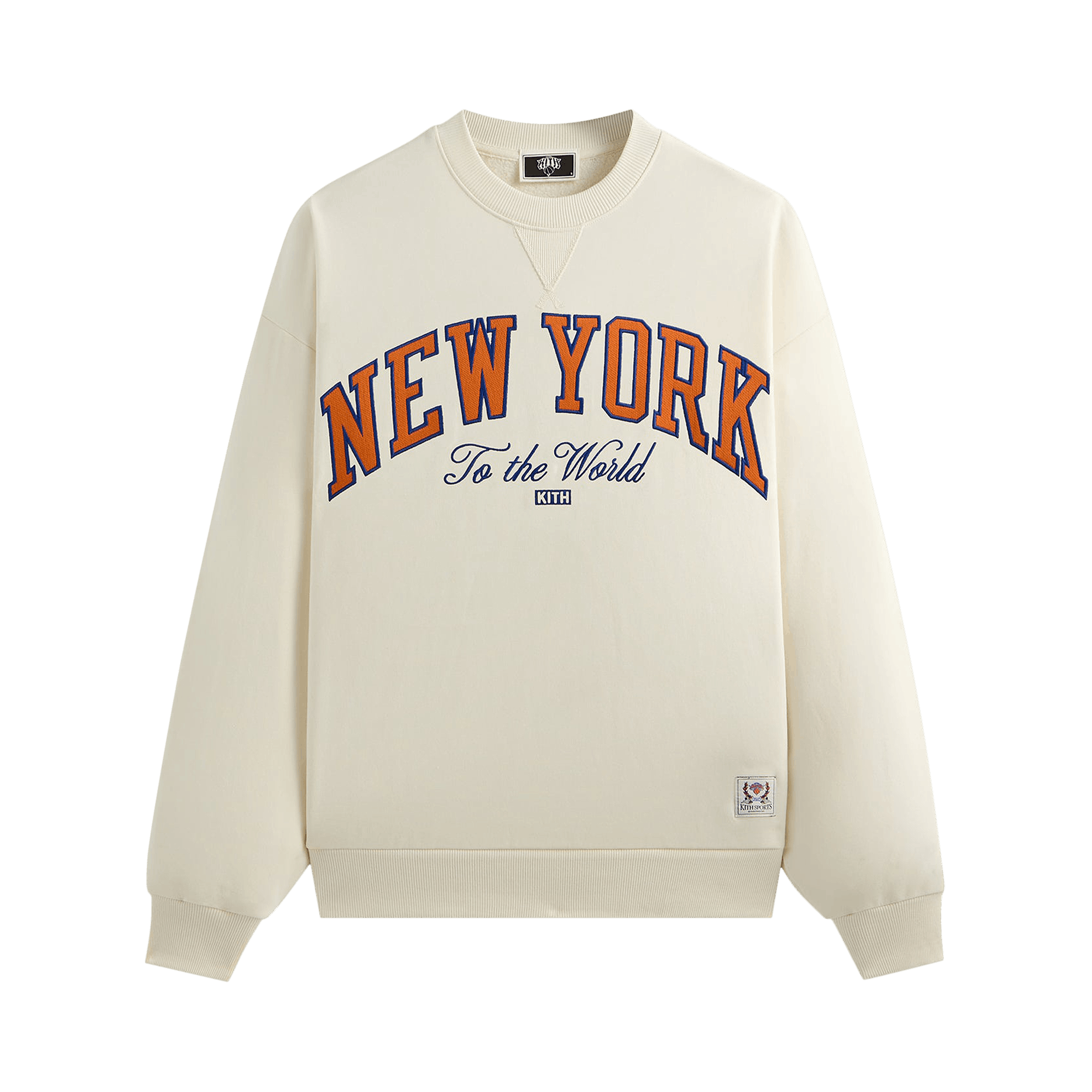 Kith For The New York Knicks Vintage Nelson Crewneck 'Sandrift'