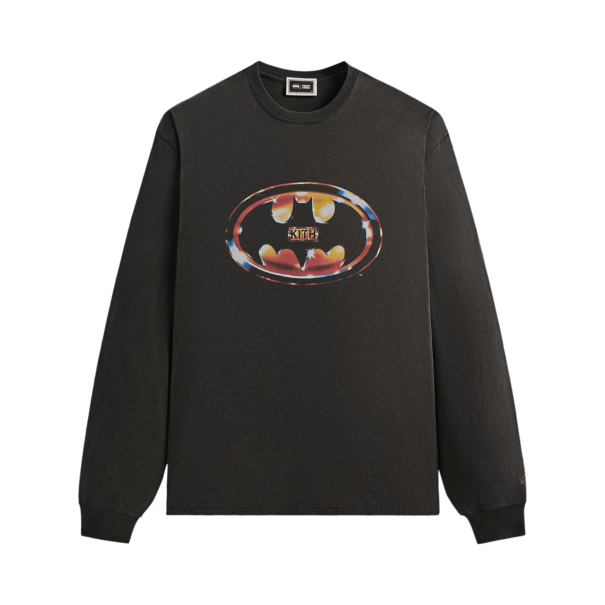 Kith x Batman Logo Vintage Long Sleeve Tee 'Black'