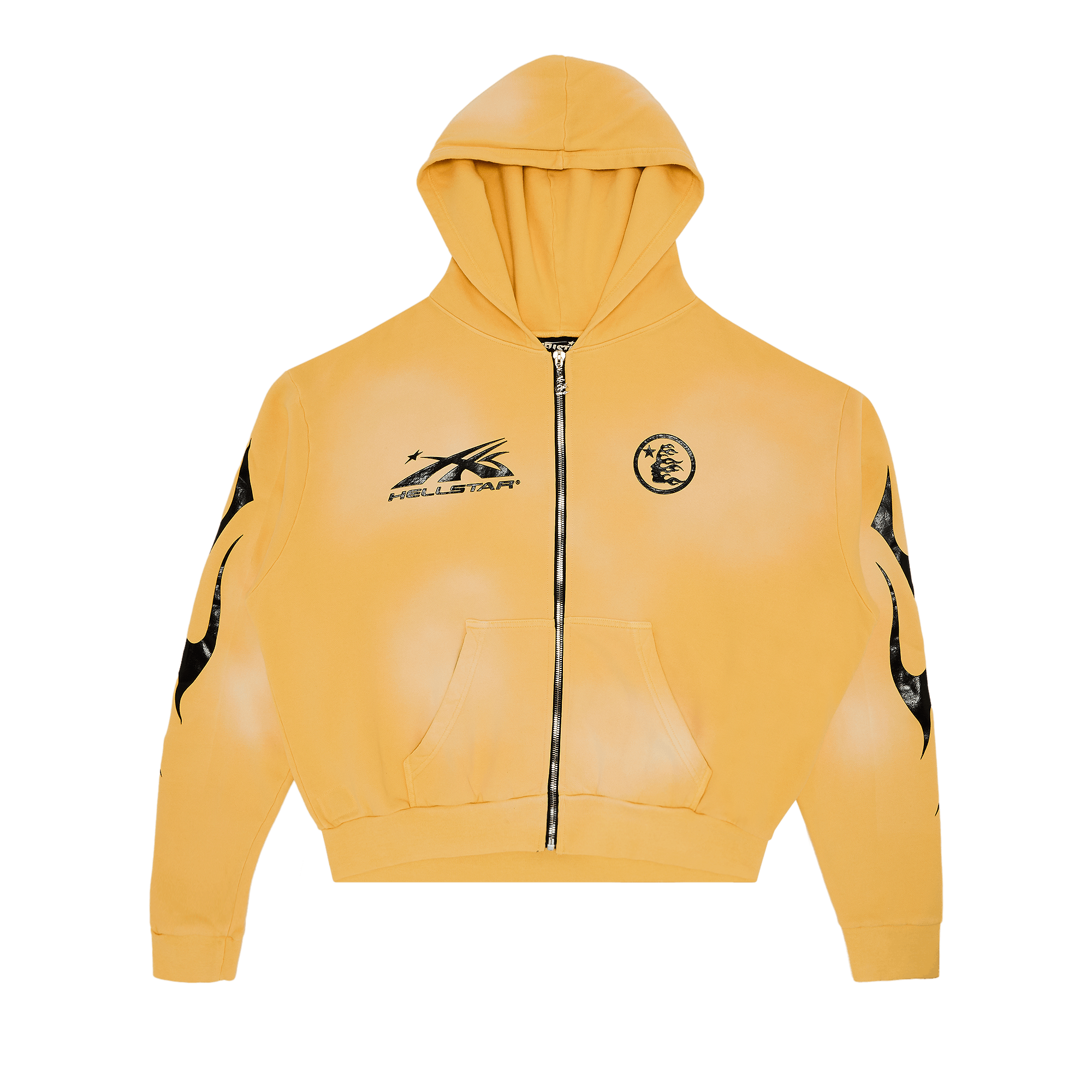 Hellstar Sports Zip Up Sweatshirt 'Yellow'