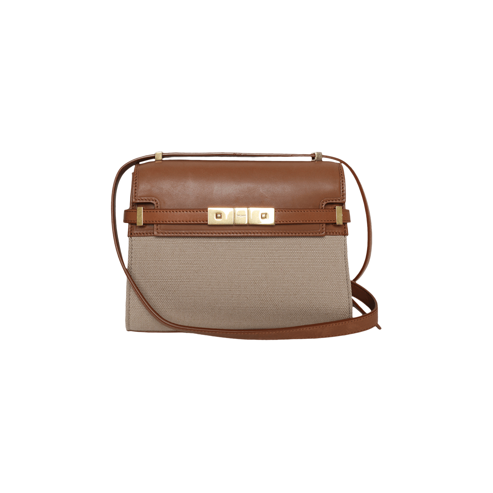 Saint Laurent Manhattan Mini Crossbody Bag 'Desert Dust/Brick'