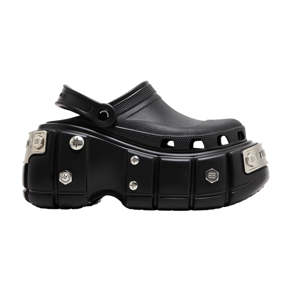 ◆完売前に◆【BALENCIAGA】x Crocs プラットフォームスライド Buy Crocs x Balenciaga Wmns Hardcrocs Slide 'Nero Silver
