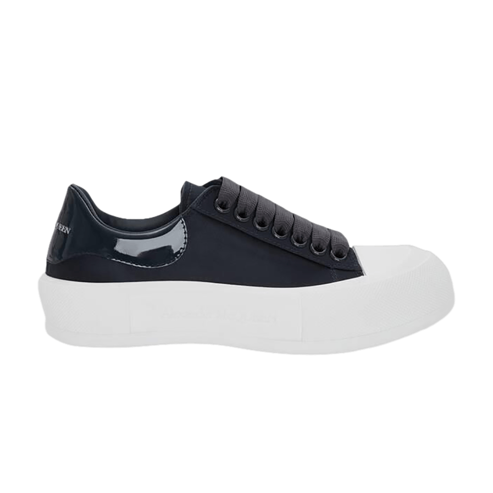 Alexander McQueen Wmns Deck Plimsoll Lace-Up 'Anthracite'