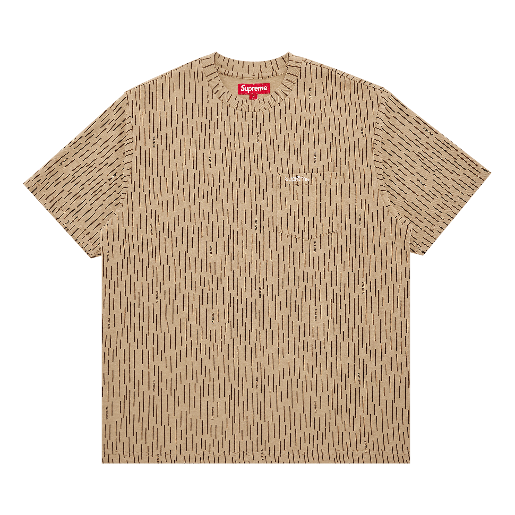 Supreme Short-Sleeve Pocket Tee 'Tan Raindrop'