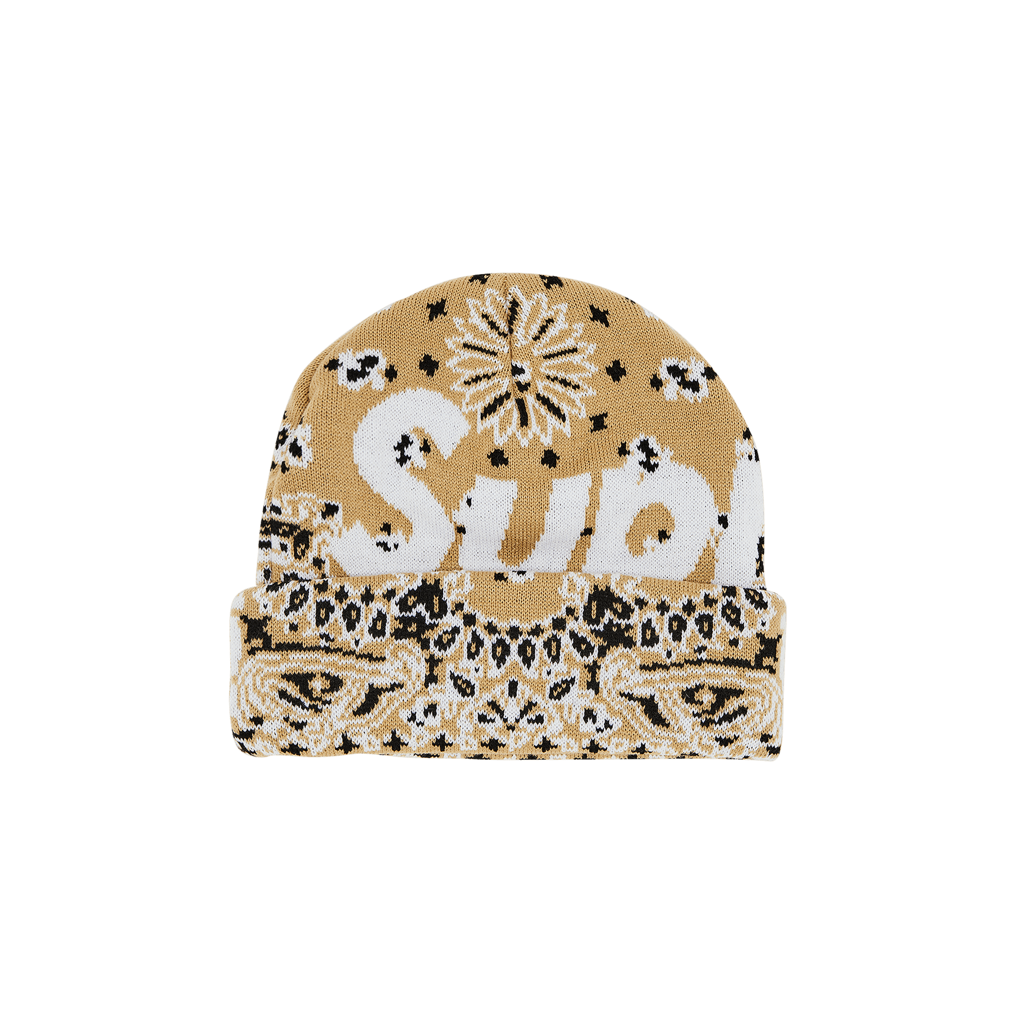 Supreme Bandana Big Logo Beanie 'Tan'