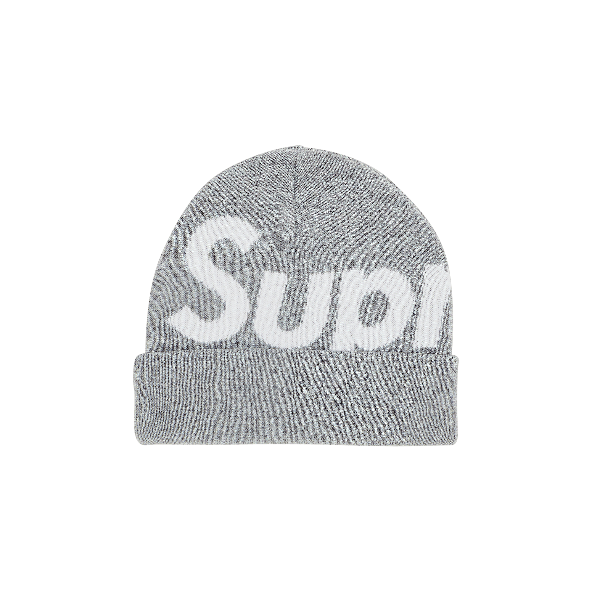 Supreme Big Logo Beanie 'Heather Grey'