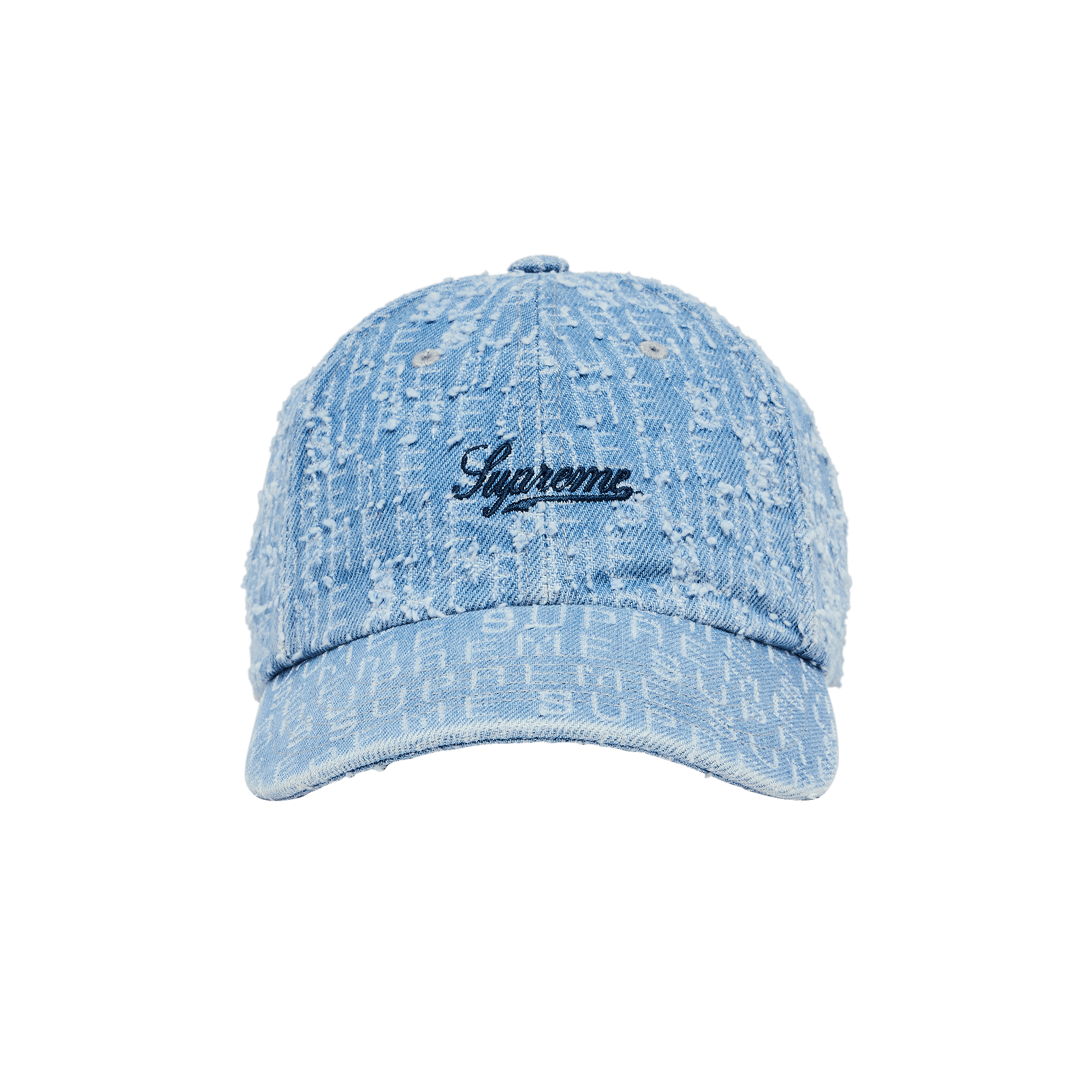 Supreme Needle Punch Denim 6-Panel 'Washed Blue'