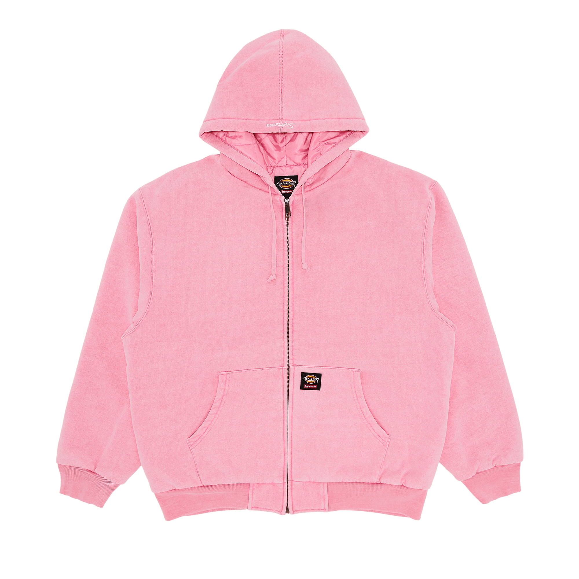 Supreme x Dickies Quilted Lined Zip Up Hooded Sweatshirt 'Dusty Pink'