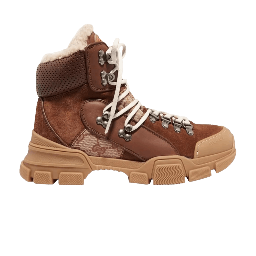 Gucci Flashtrek High 'Brown Shearling'