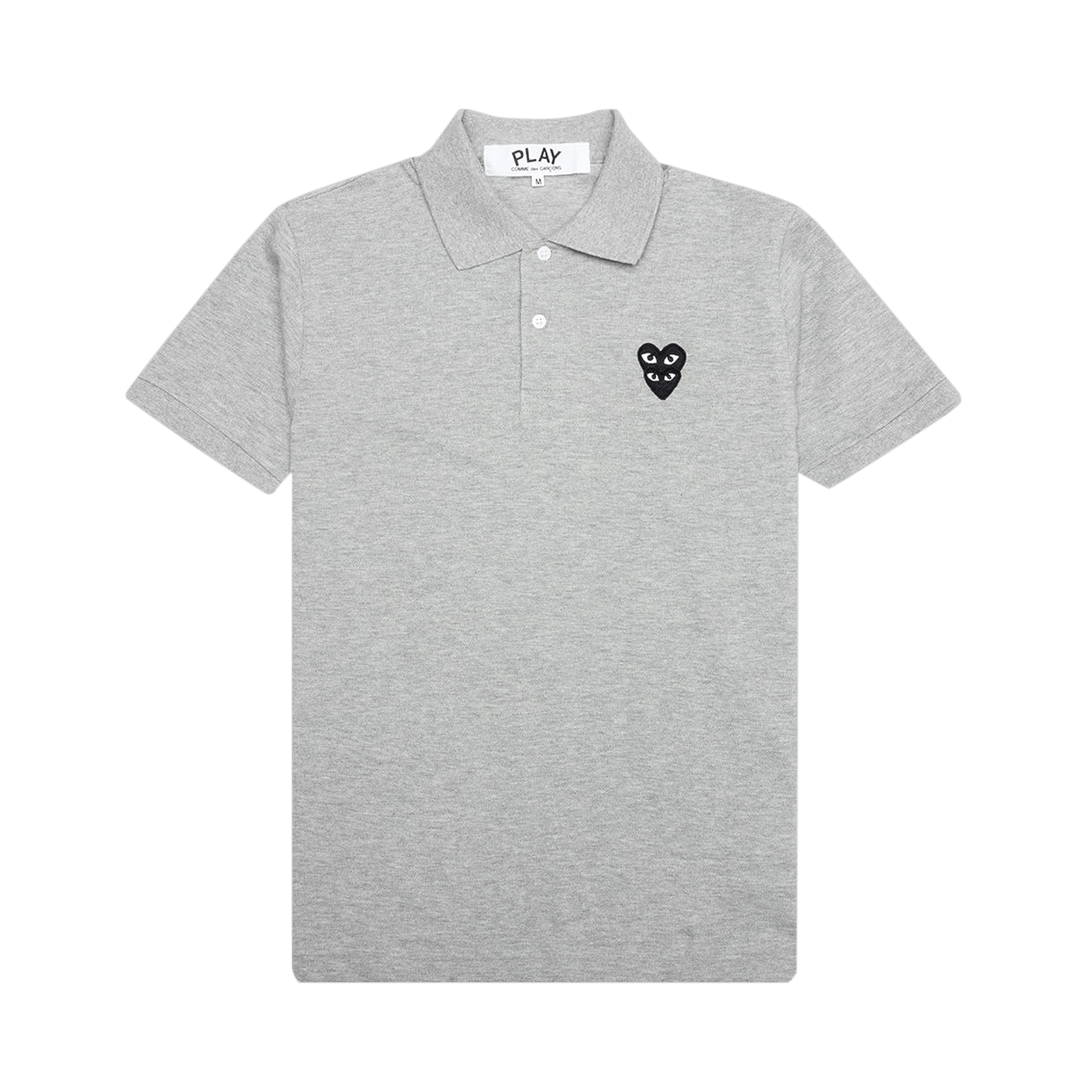Comme des Garçons PLAY Stacked Heart Polo Shirt 'Grey/Black'