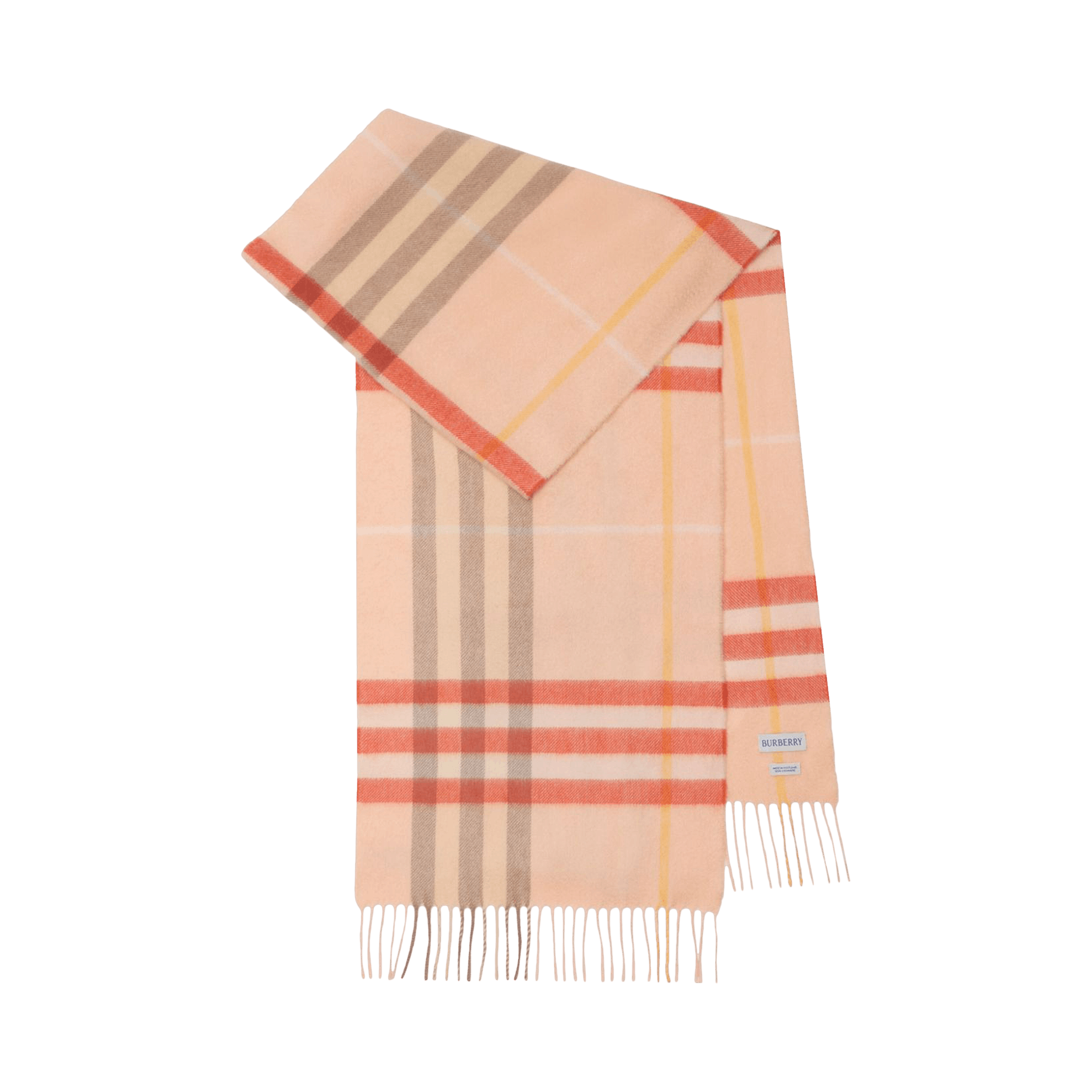 Burberry Check Cashmere Scarf 'Teacup'