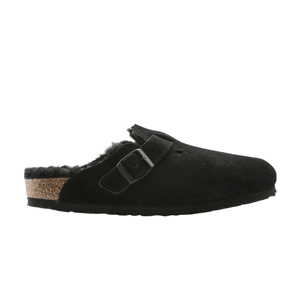 Birkenstock Boston Shearling Suede 'Black'