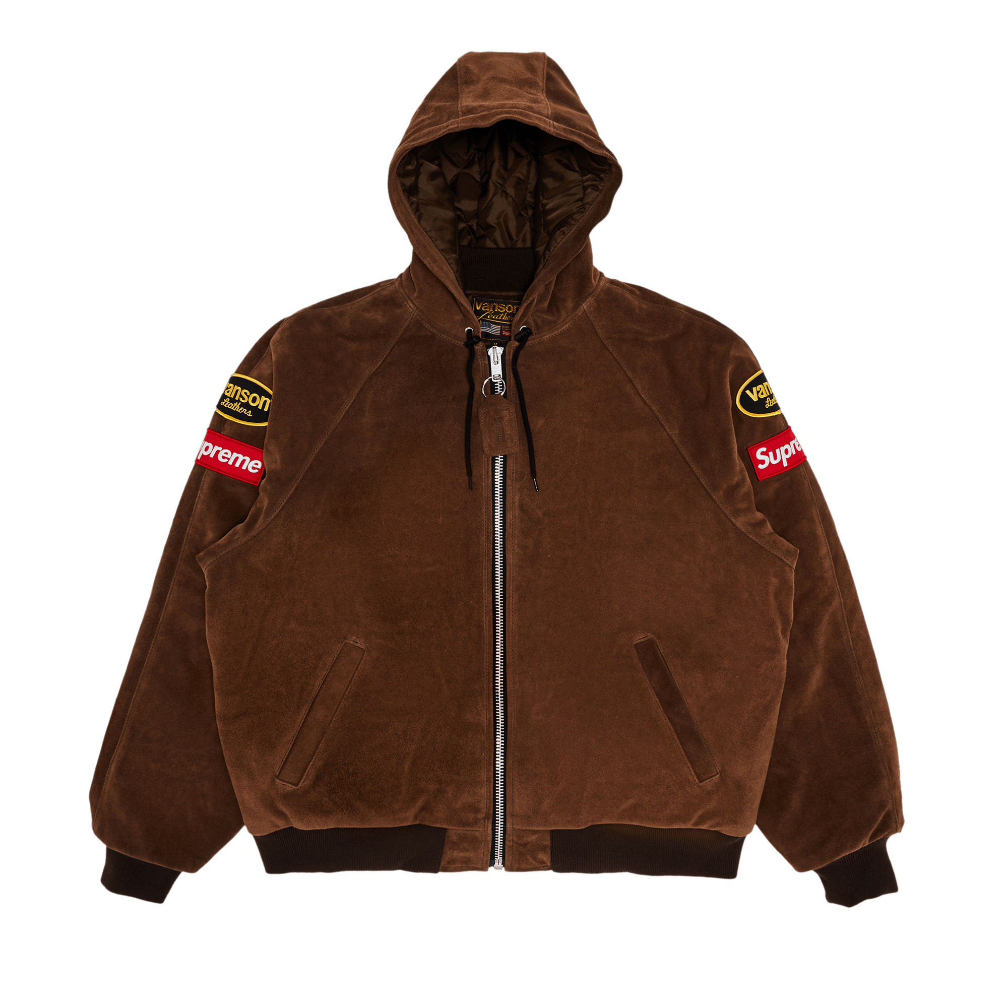 Supreme x Vanson Leather Hooded Work Jacket 'Suede'