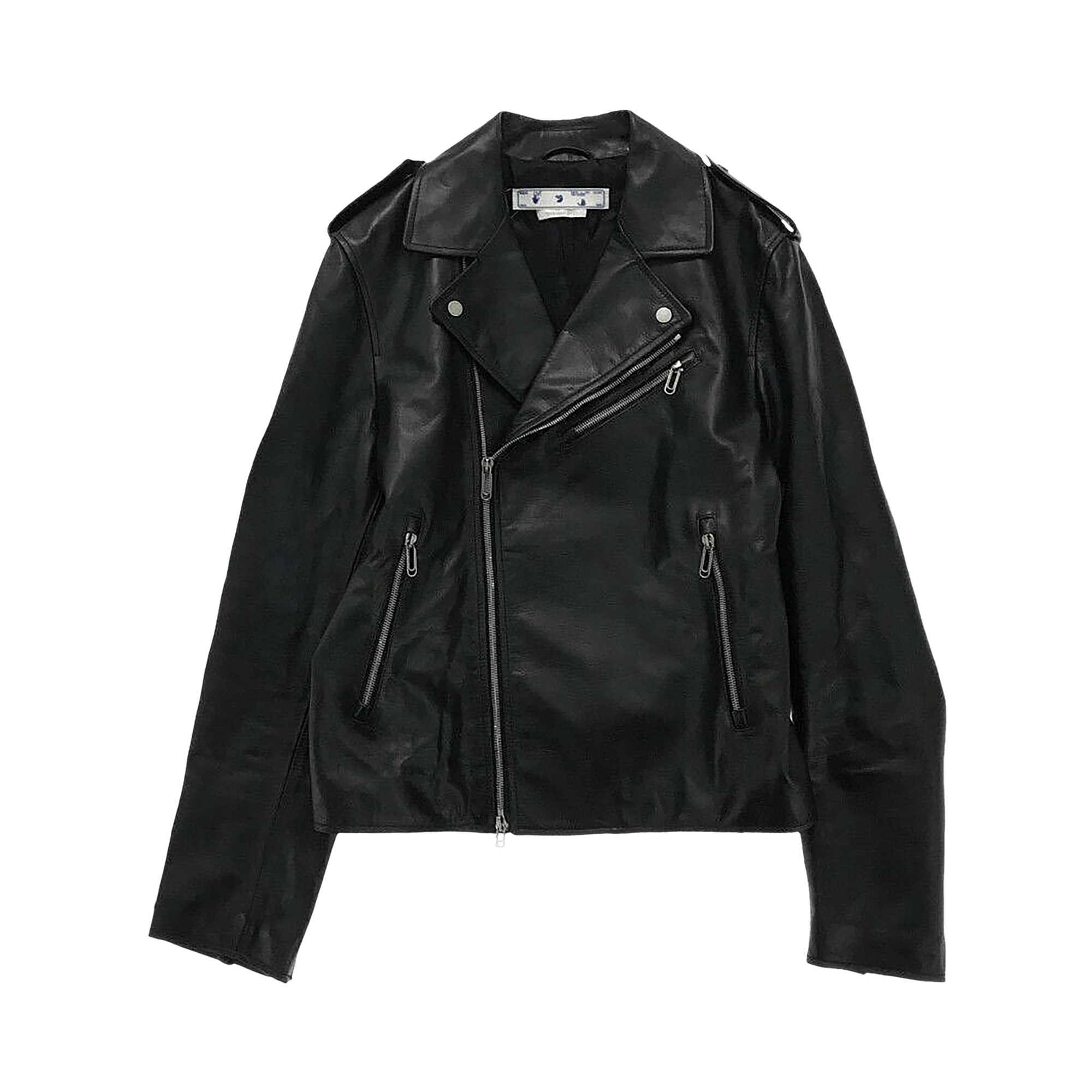 Off-White Diag Tab Biker Jacket 'Black/White'