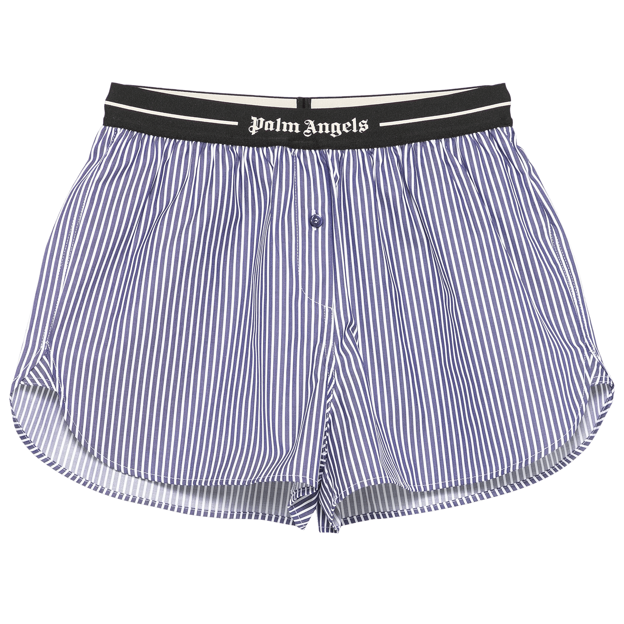Palm Angels Classic Logo Striped Shorts 'Navy Blue'