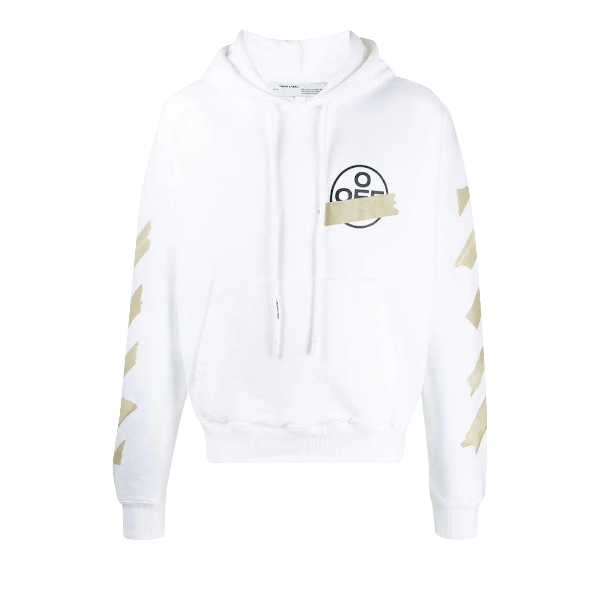 Off-White Tape Arrows Slim Hoodie 'White/Beige'