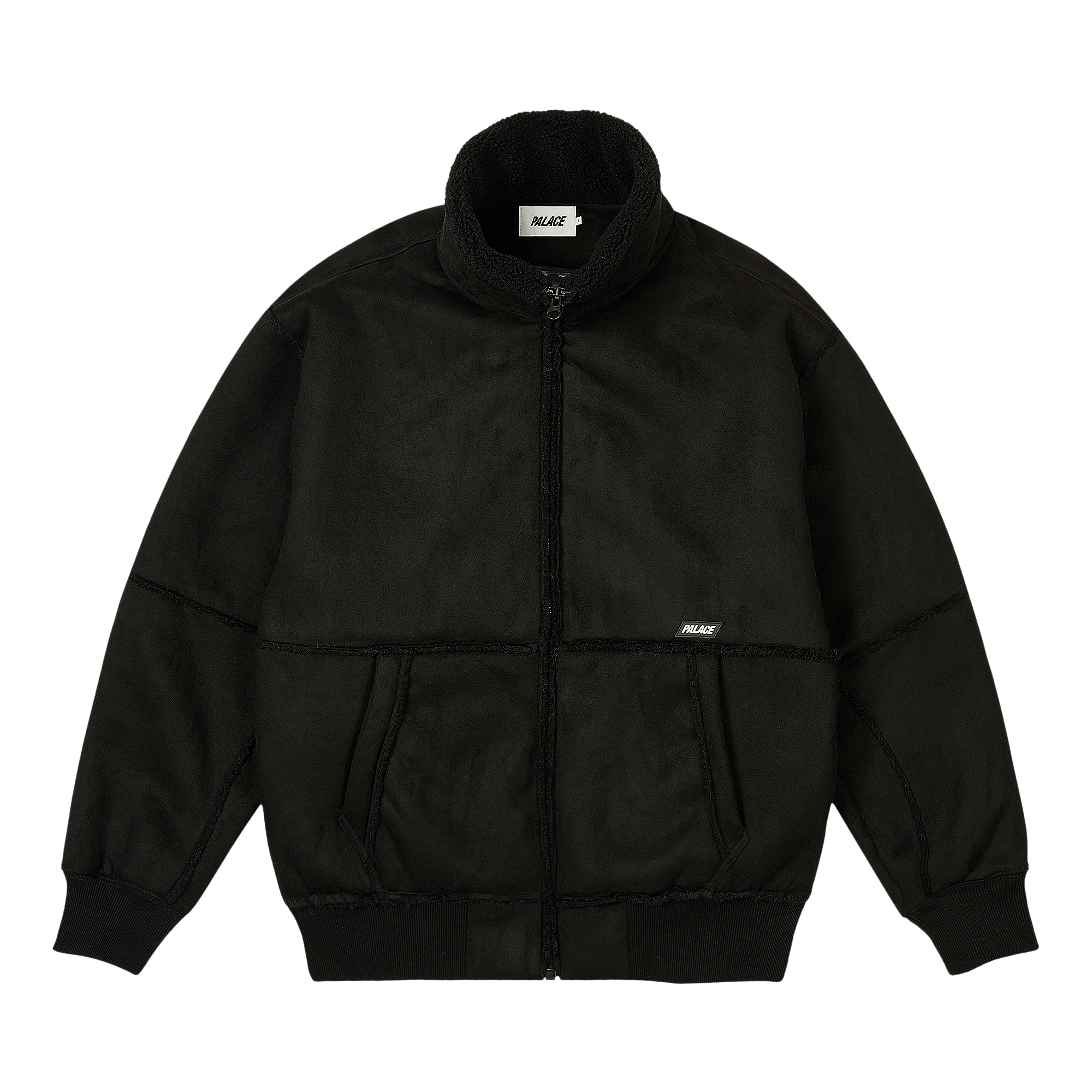 Palace Sherpa Faux Suede Funnel 'Black'