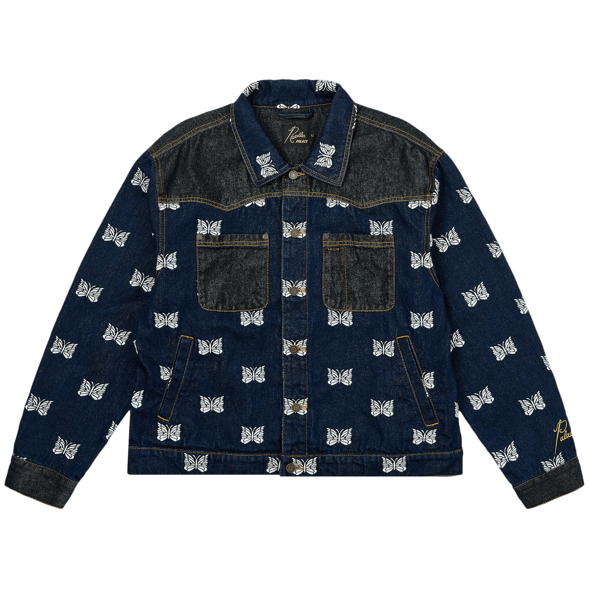 Palace x Needles Western Denim Jacket 'Indigo'