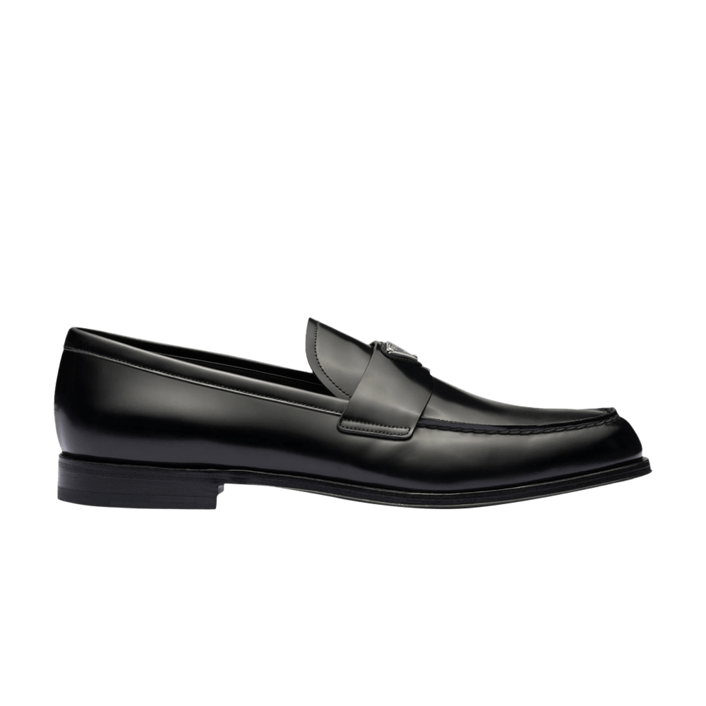 Prada Brushed Leather Loafer 'Black'