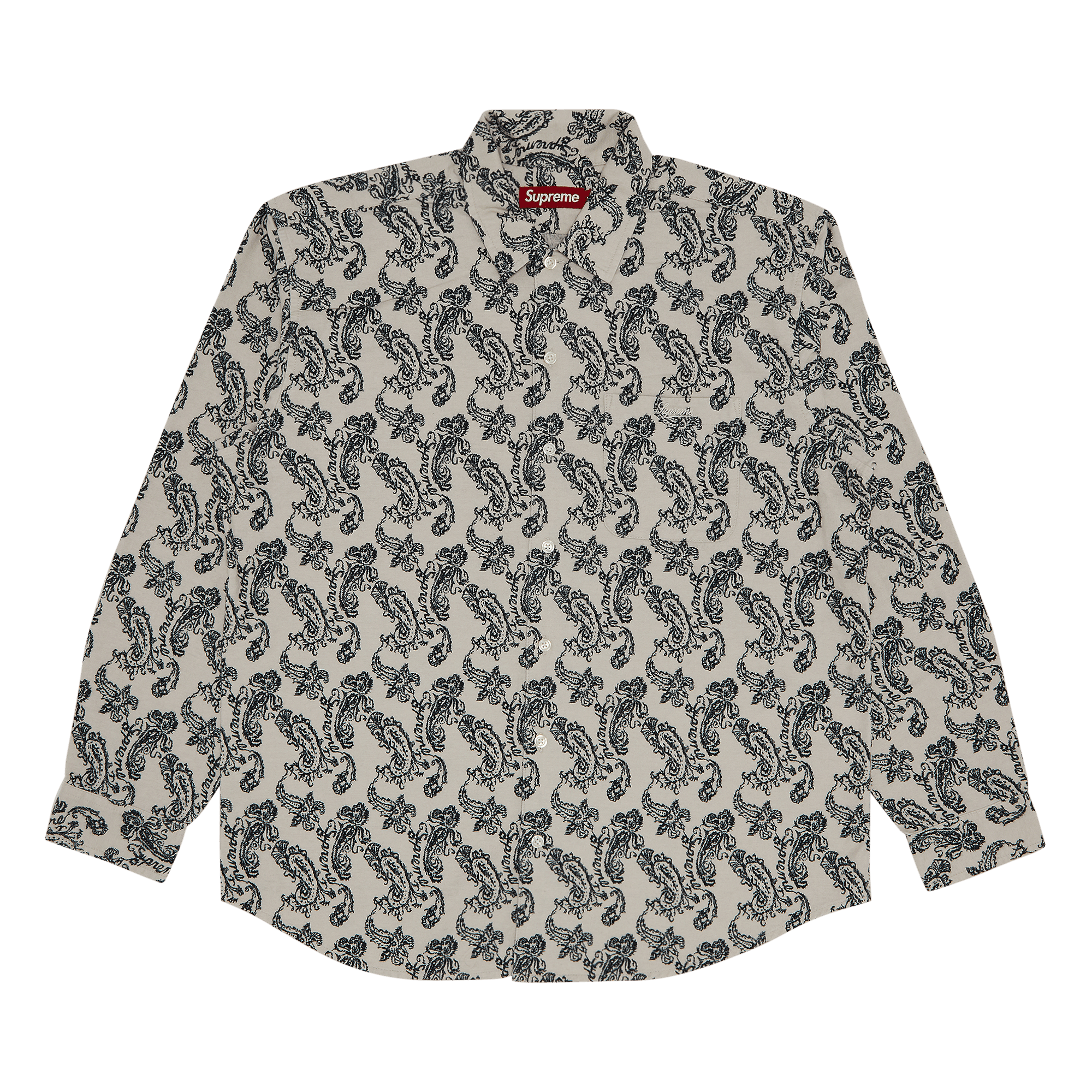 Supreme Paisley Flannel Shirt 'White'