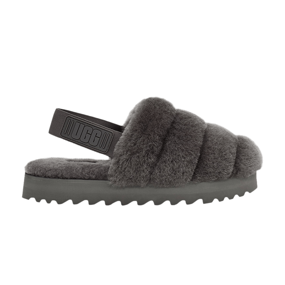 UGG Wmns Super Fluff Slipper 'Charcoal'